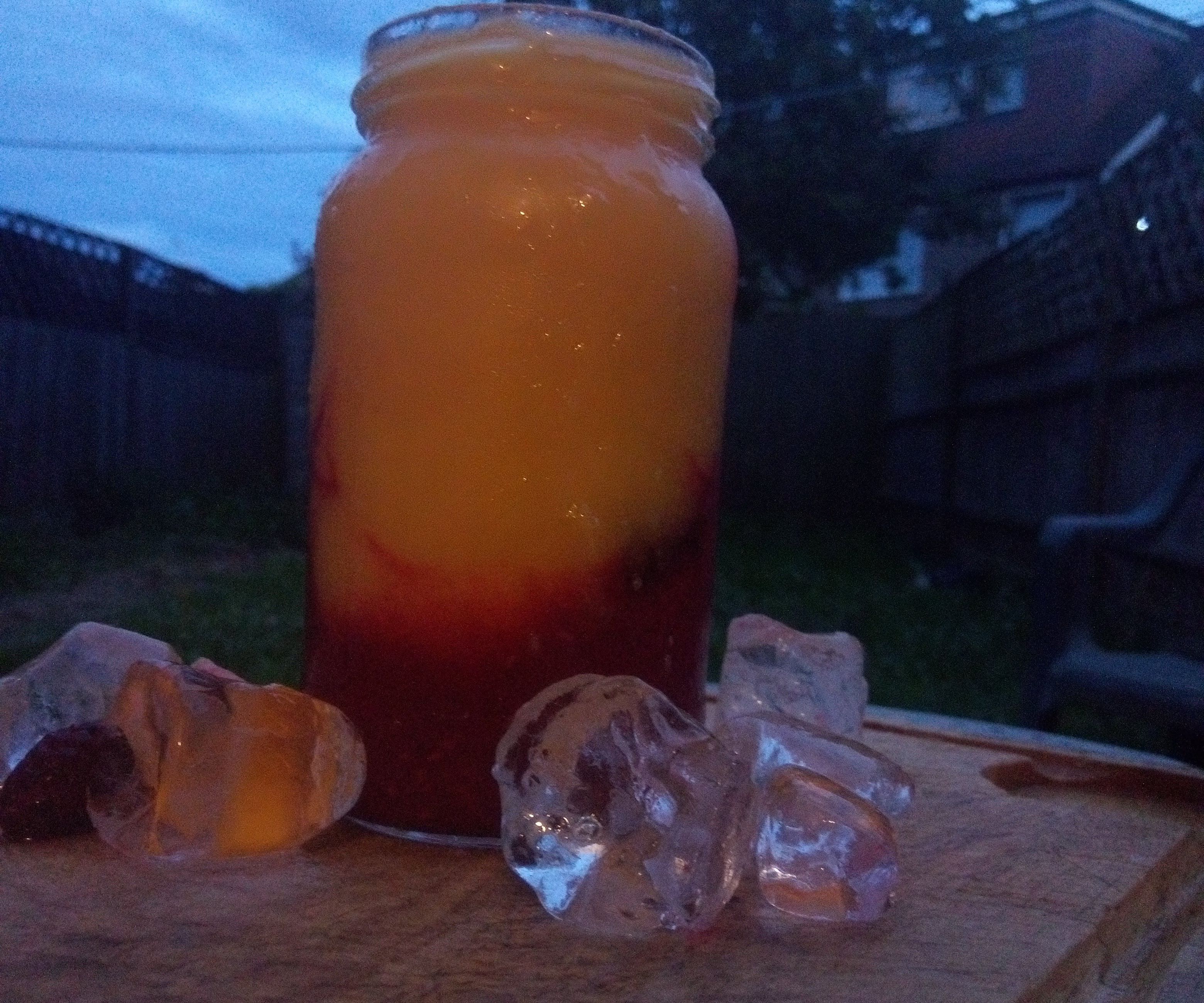 Mango and Raspberry Sorbet Sunset Jar 