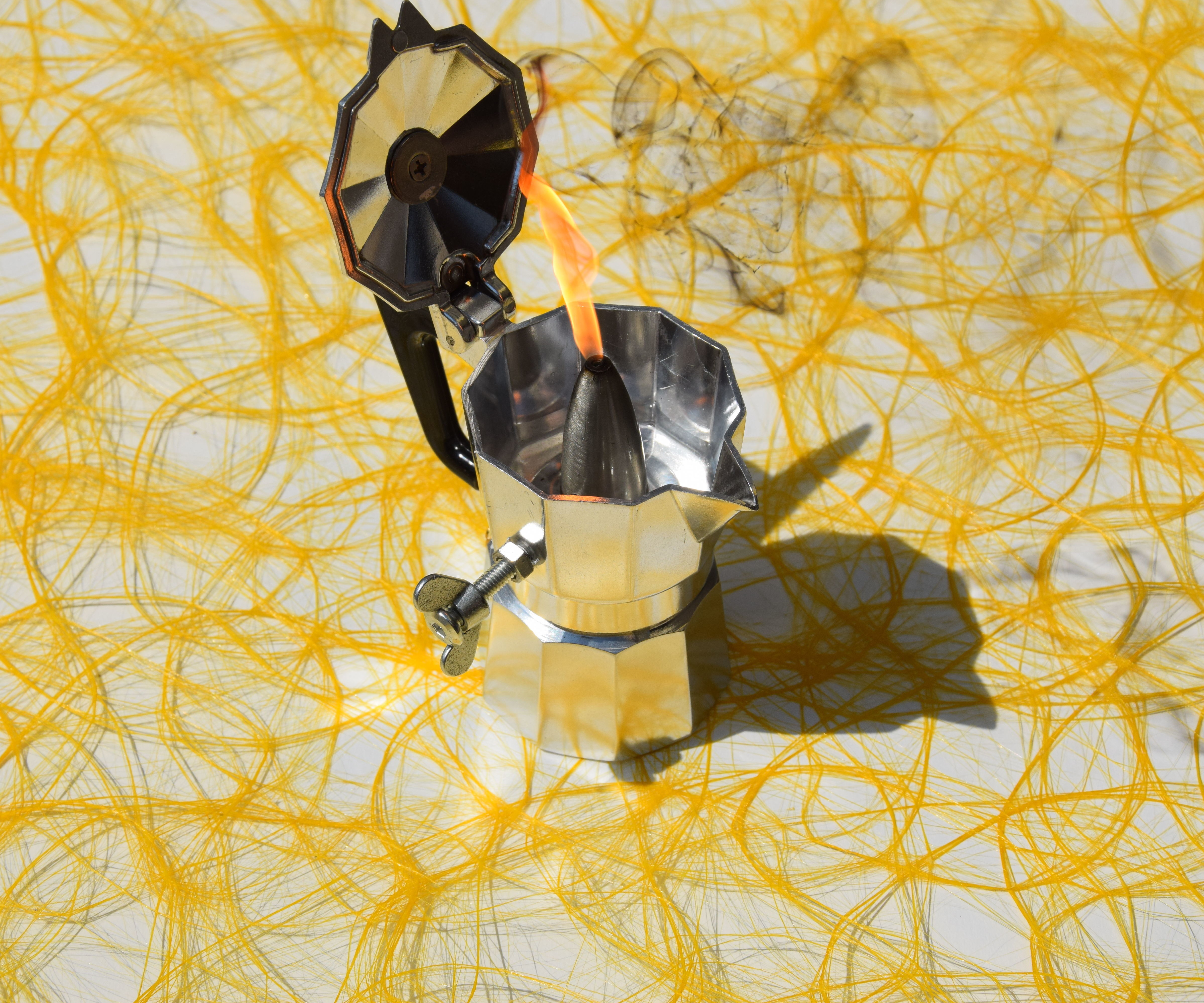 How to Transform a Moka Pot Into a Carbide Lamp