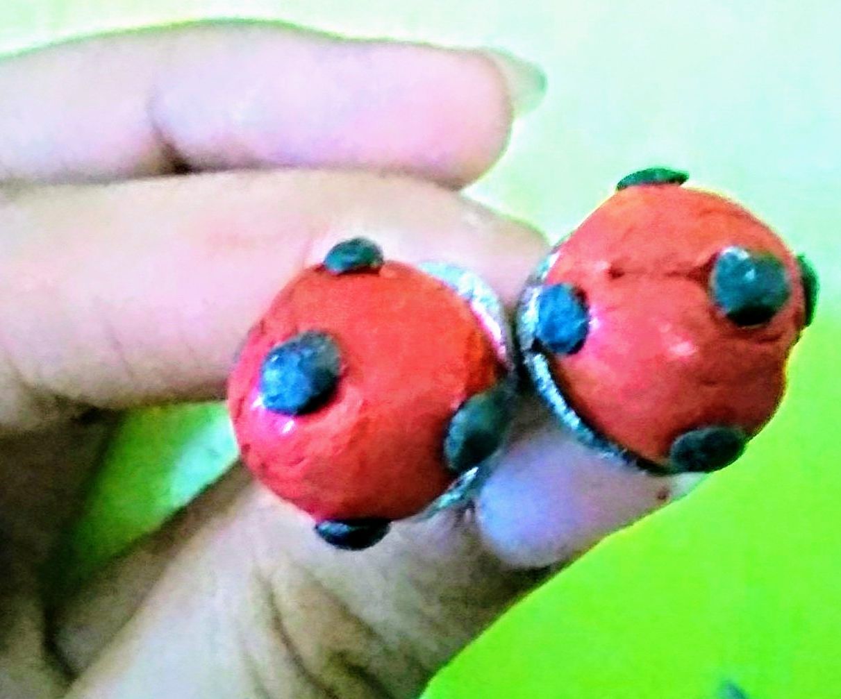 Miraculous Ladybug Earrings Using Clay