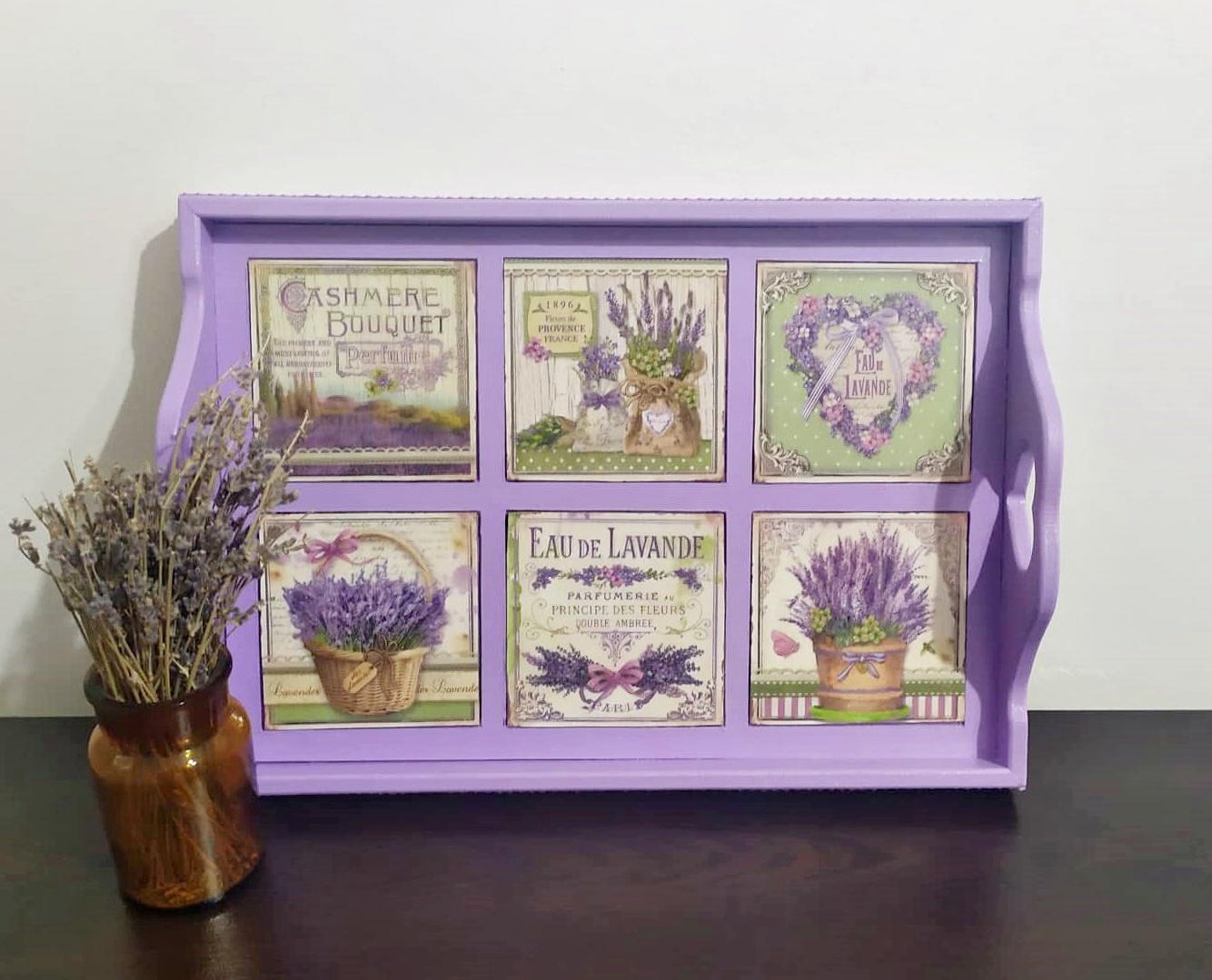 How to Make a Fake Tile Lavender Tray