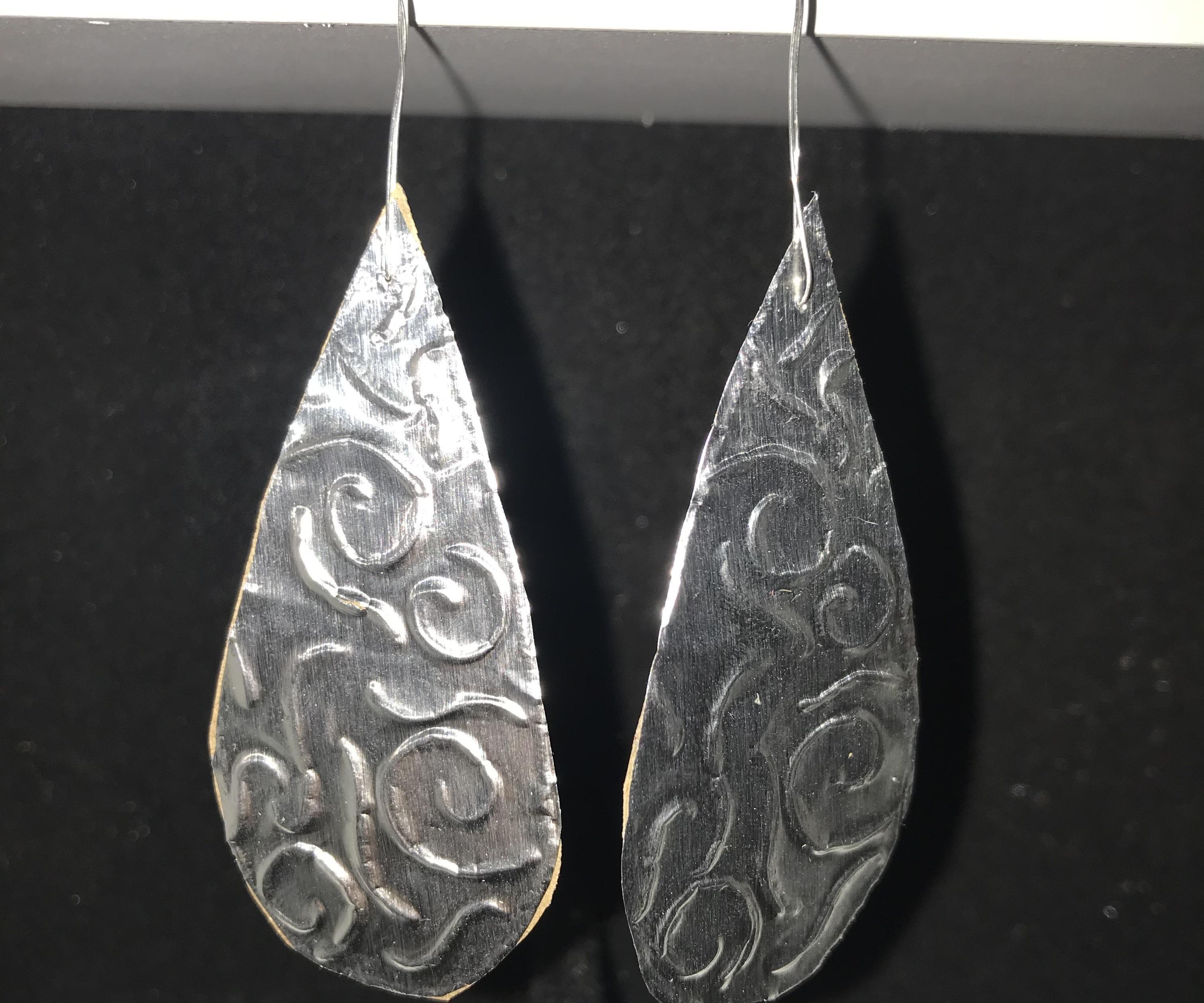 Embossed Tinfoil Earrings!