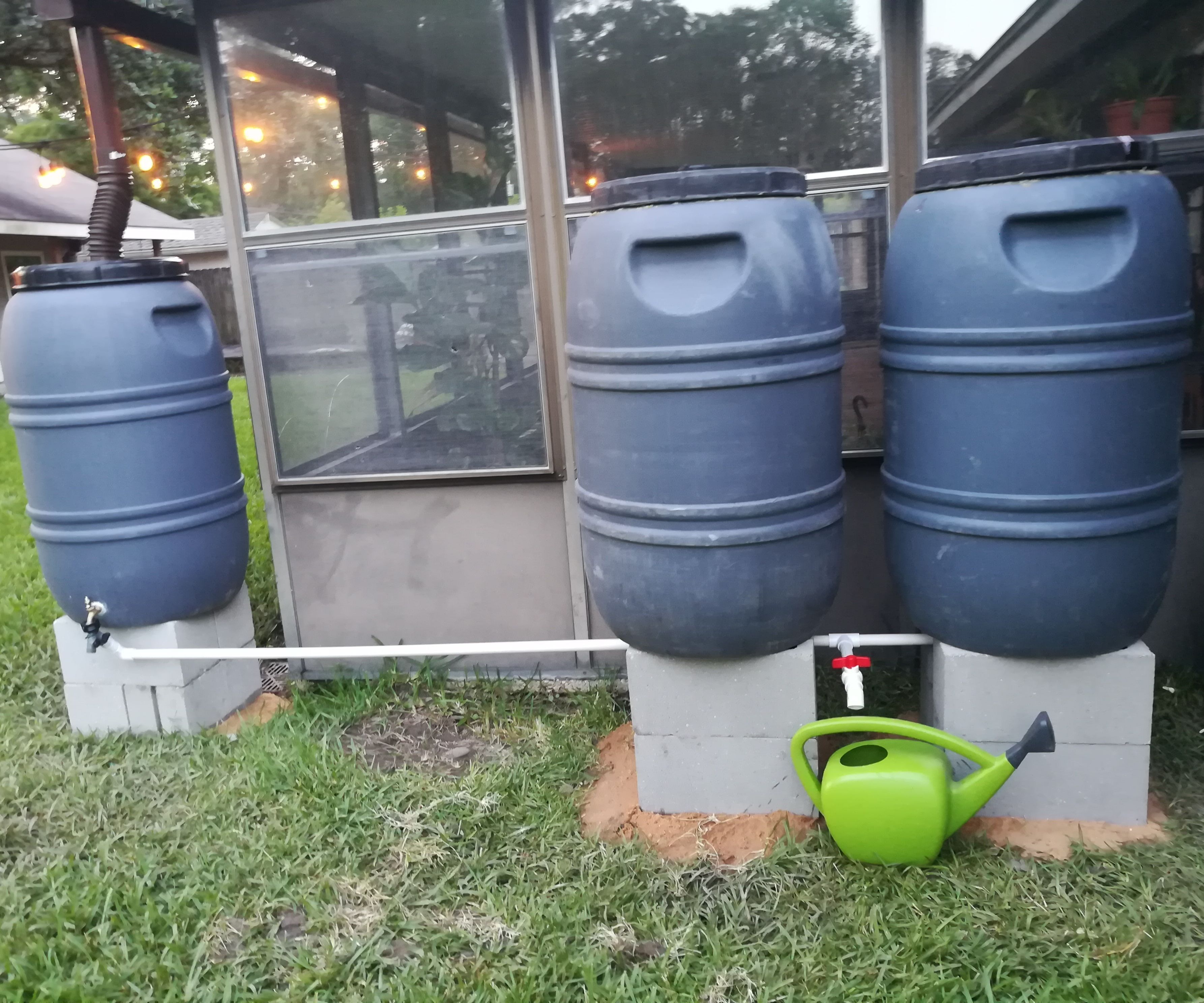 Manifold Rain Barrels