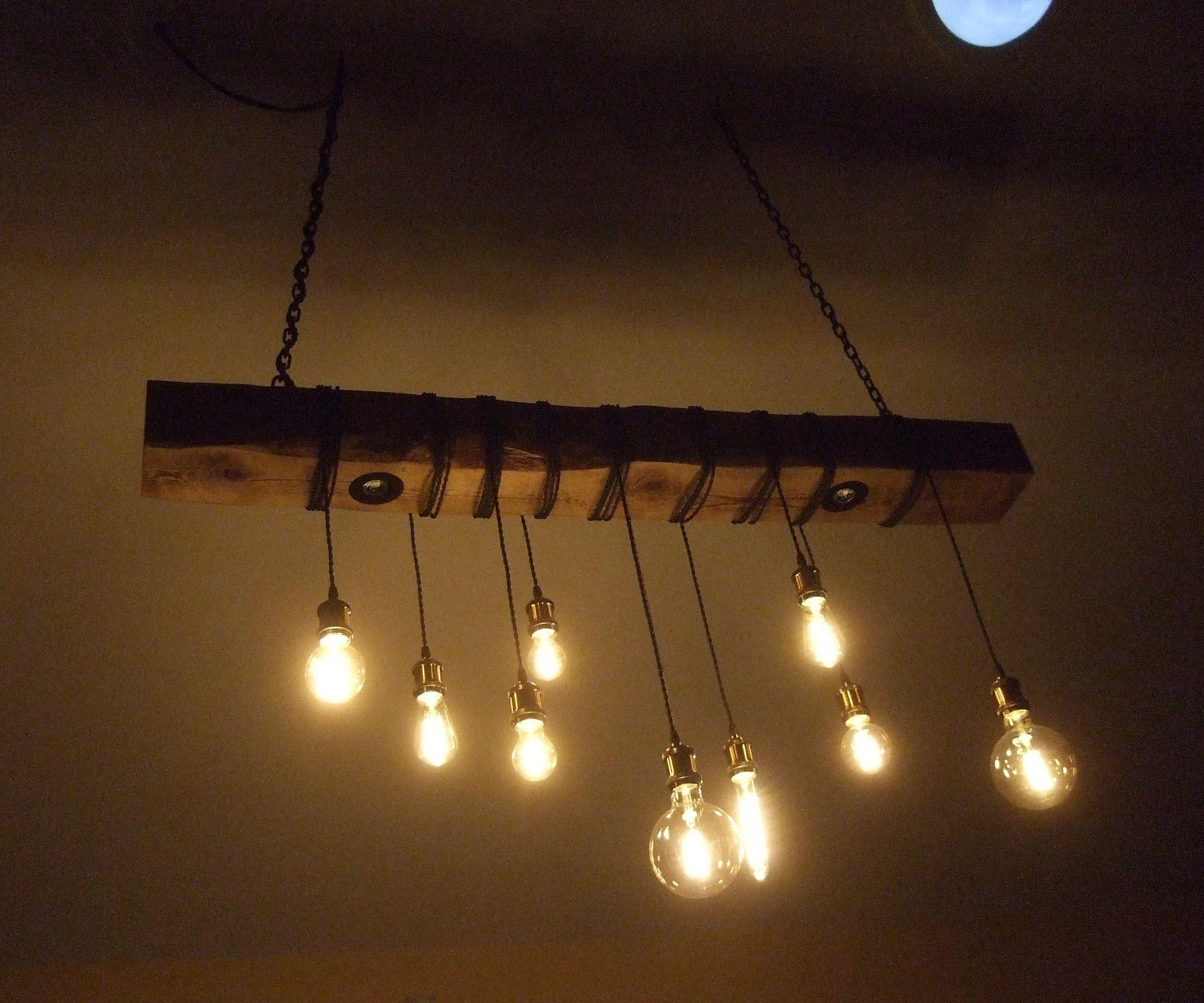 Upcycled Beam Chandelier