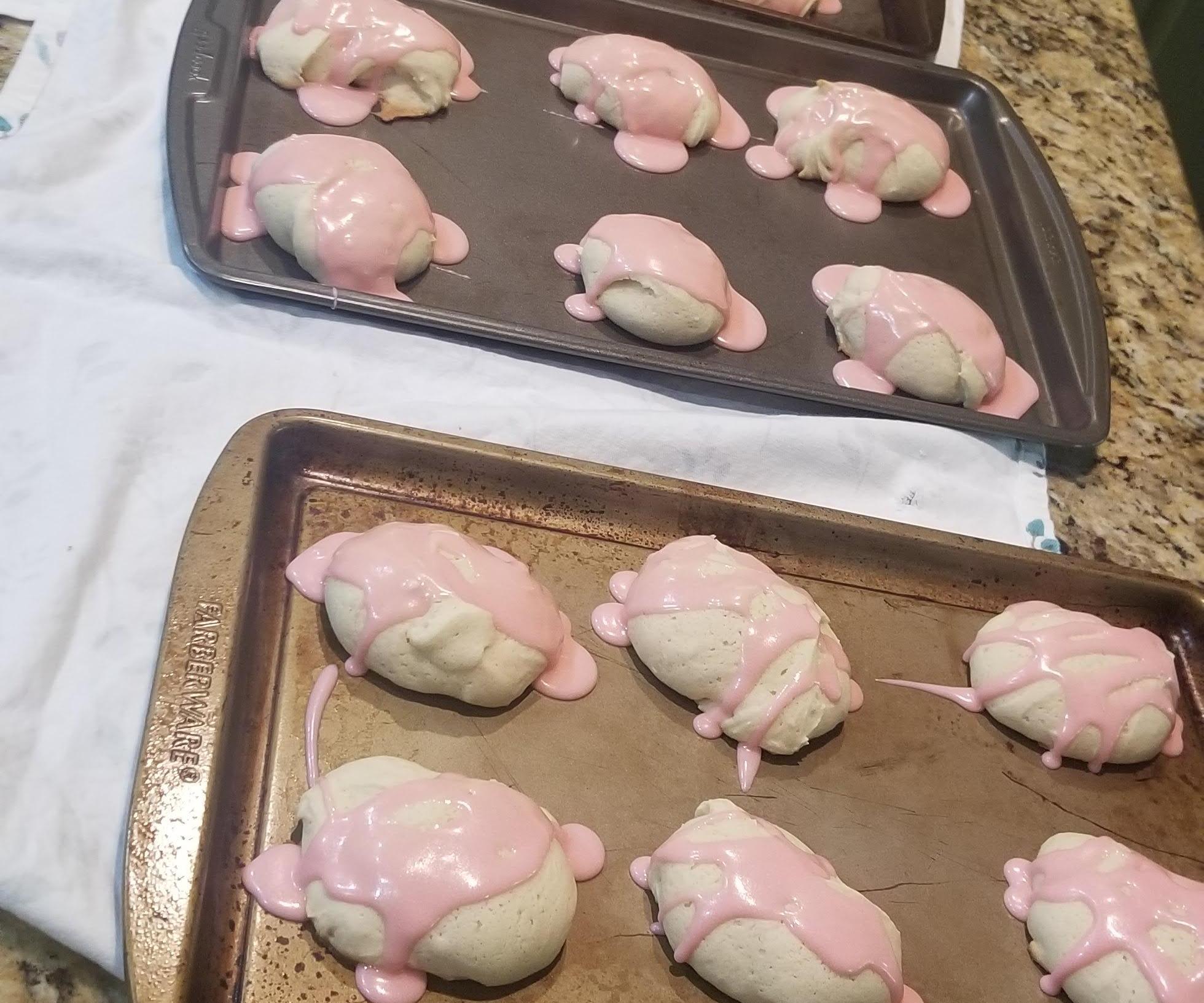 Sugar Cookies With Pink Frosting