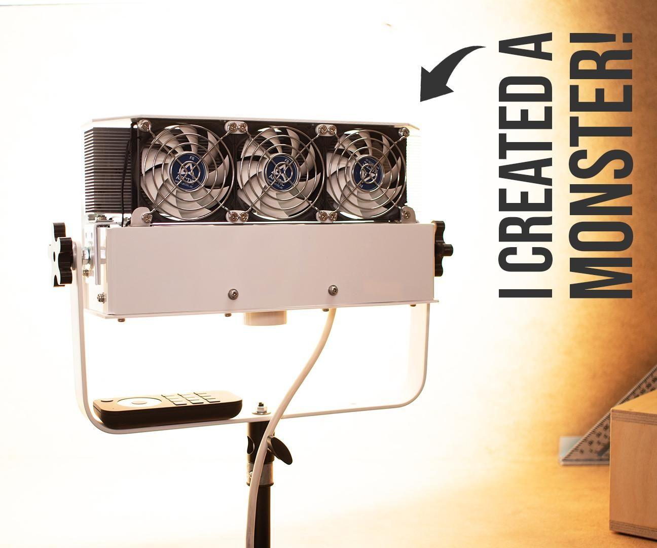 200W, CRI-97, 20000-lm Studio Light (Auto Fan Speed + Remote Dimming)