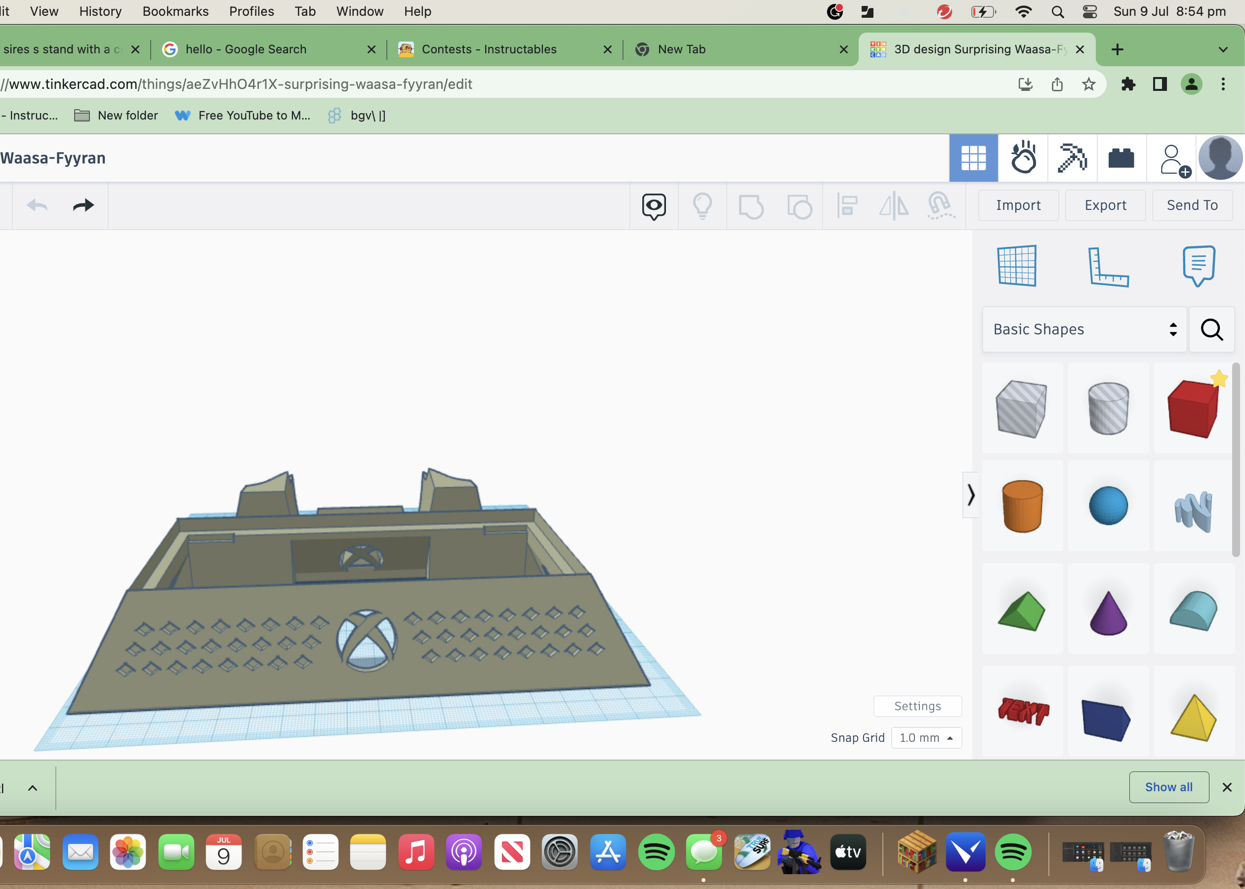 An Xbox Stand With a Controler Stand Buialt In