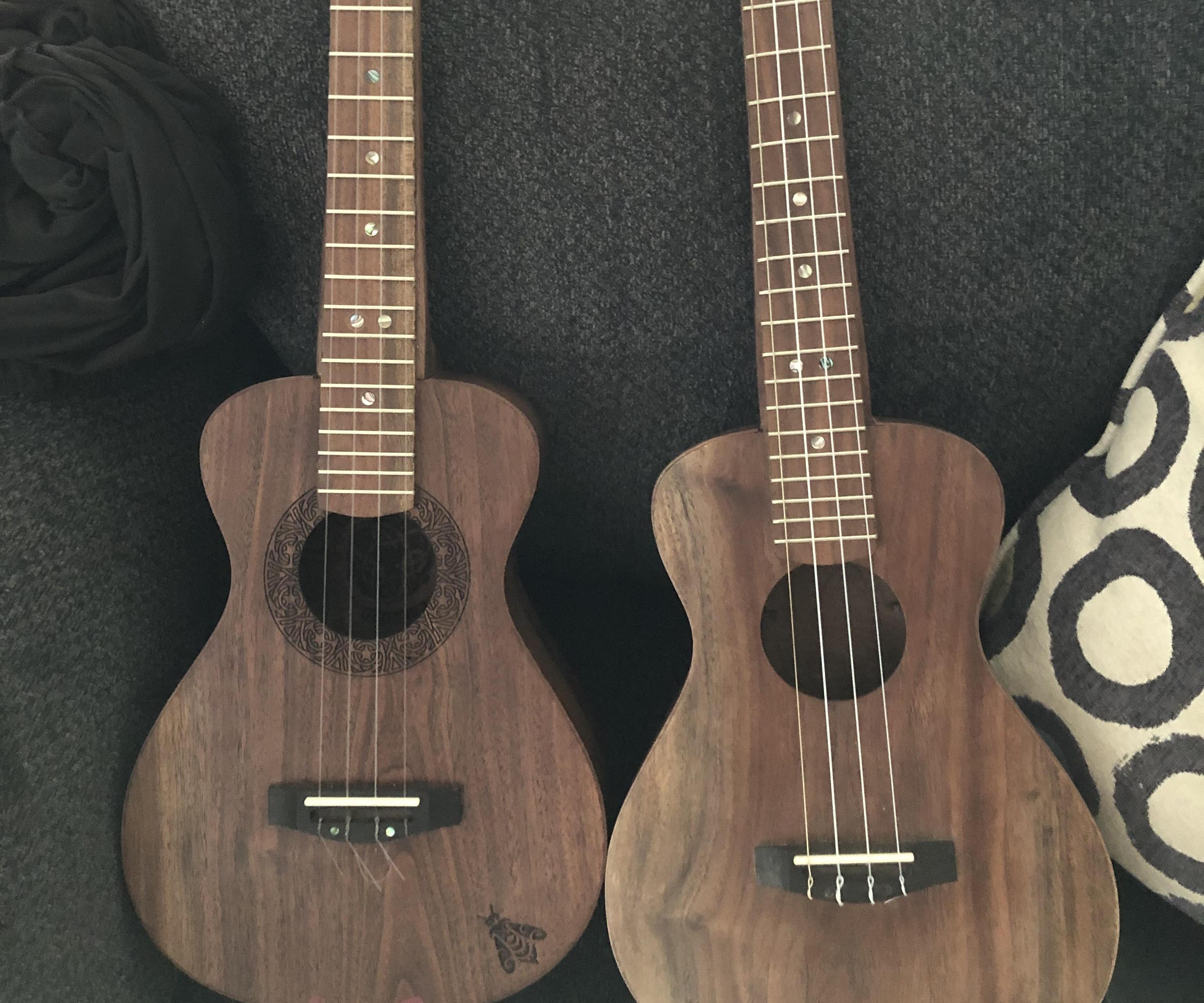 Solid Walnut Ukulele From Walnut Tree Using CNC/ Laser Cutter