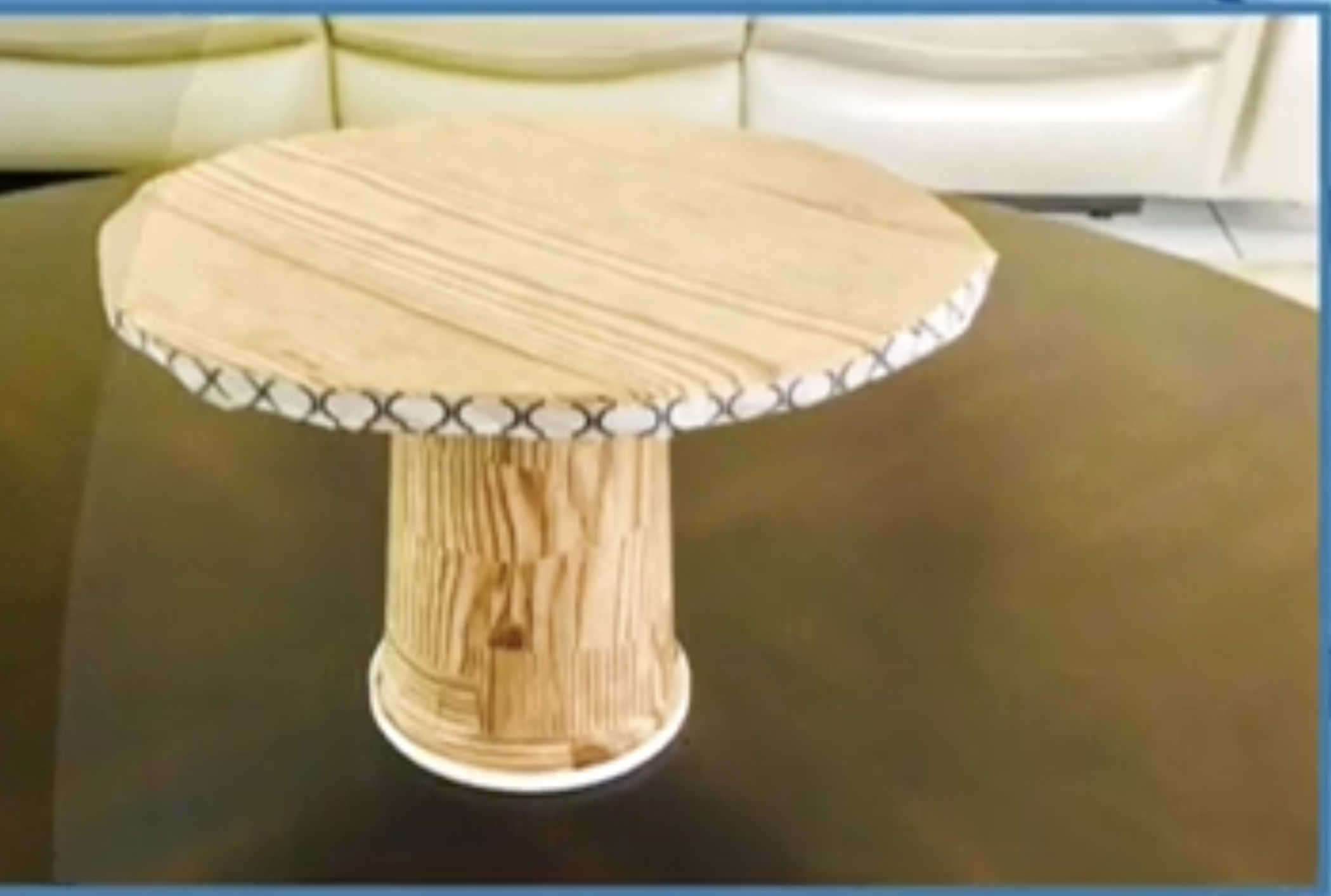 Cake Turntable (Showing Handmade Version and Tinkercad 3D Design)