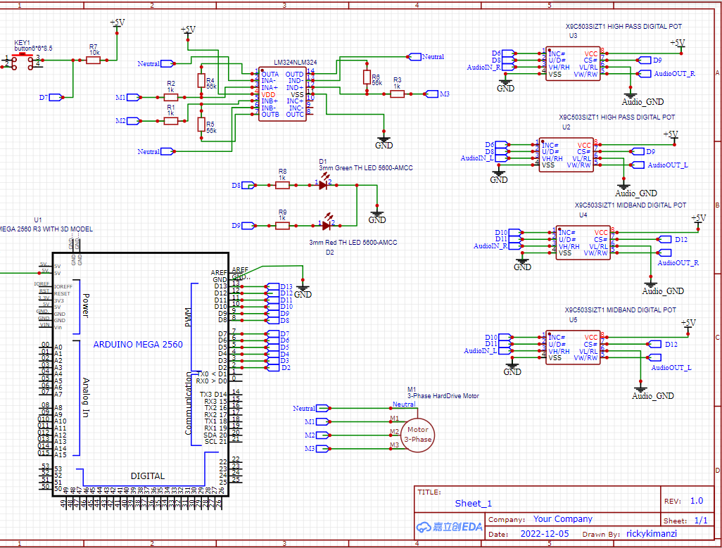 CONTROL MUSIC WITH A HARD DRIVE MOTOR