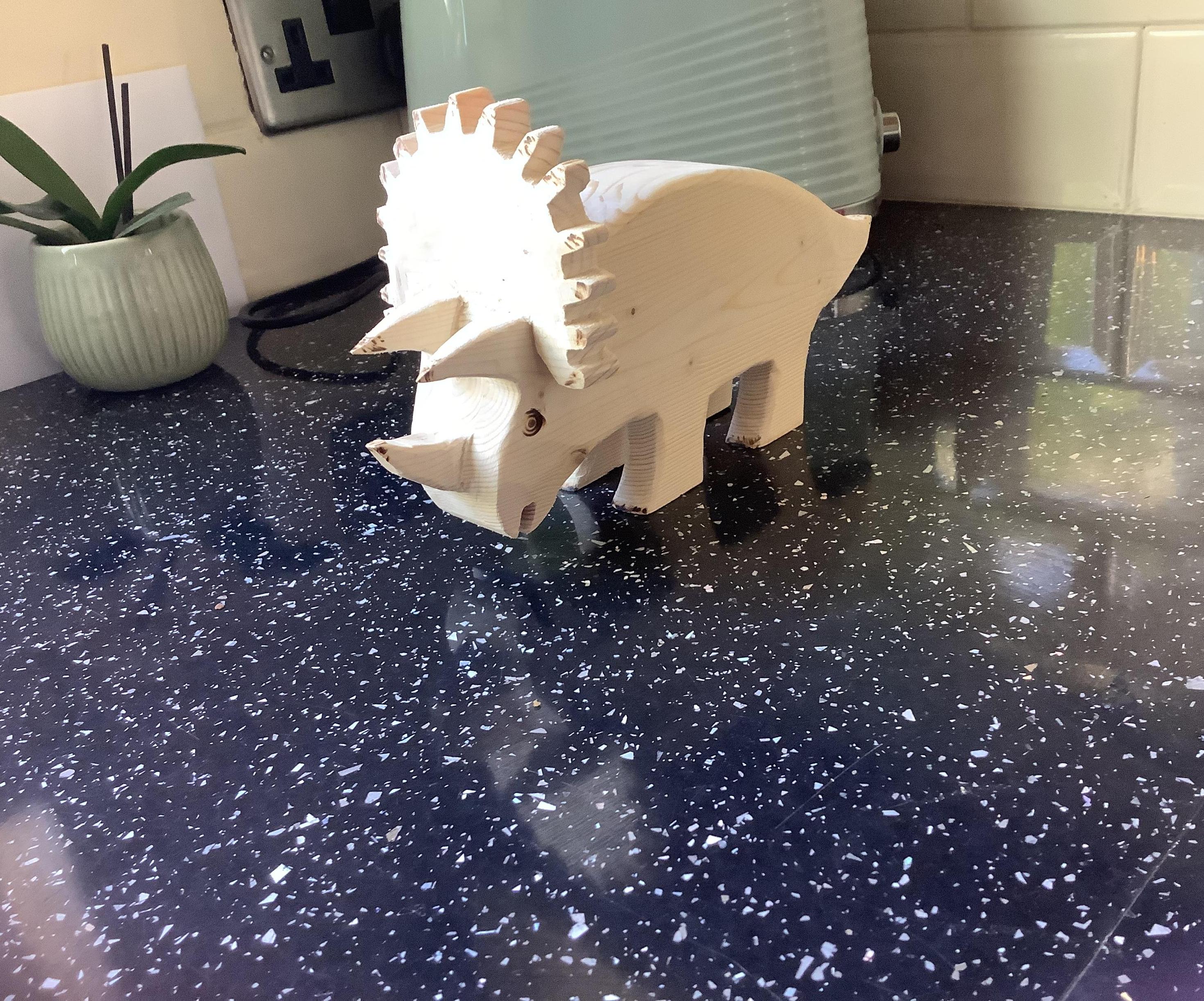 Wooden Triceratops 