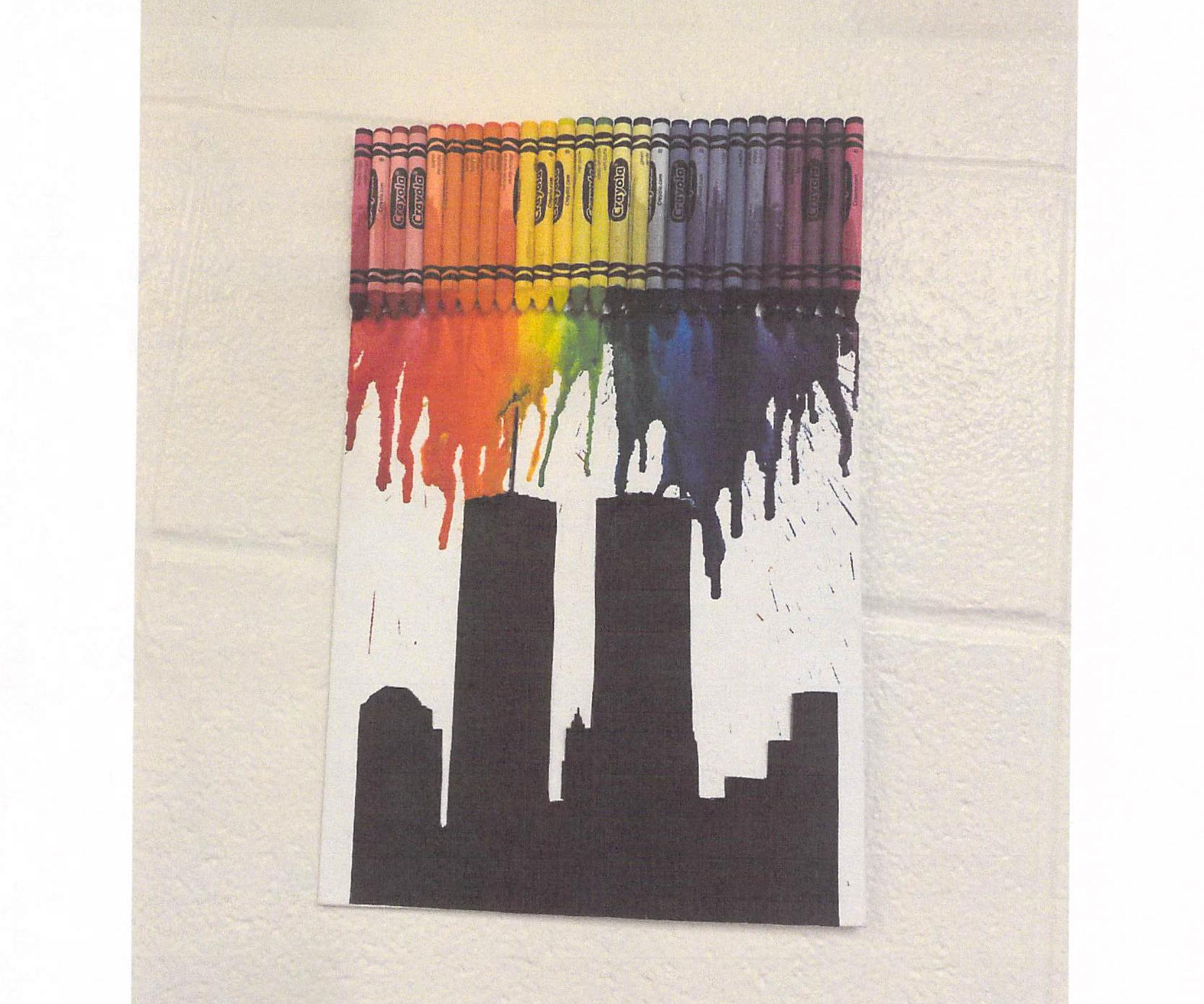 Twin Towers Melted Crayon Memorial