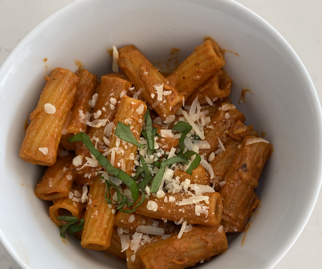 Delicious Rigatoni With Pink Sauce