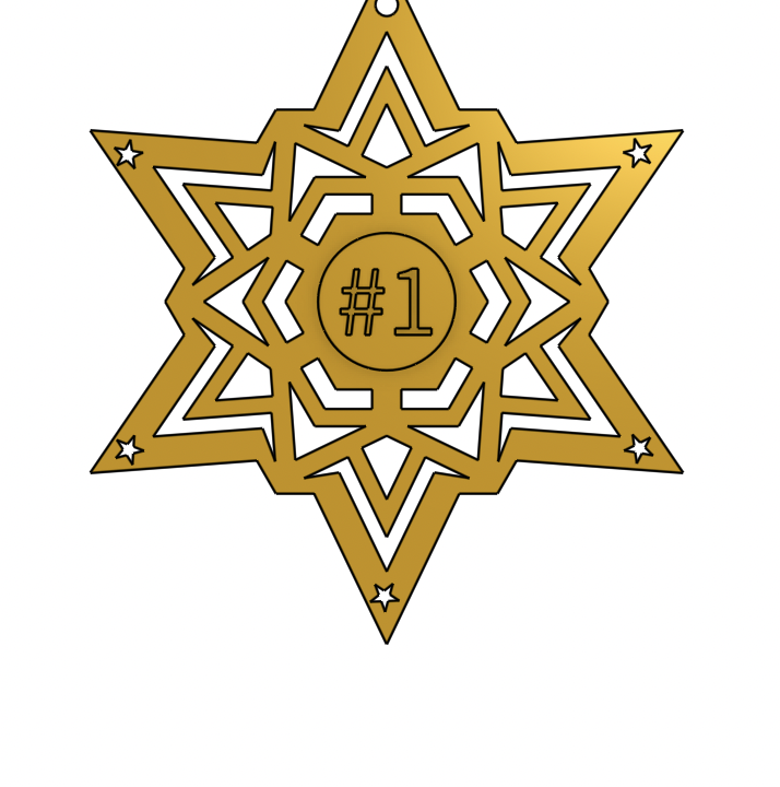 3d Printable Christmas Medal.