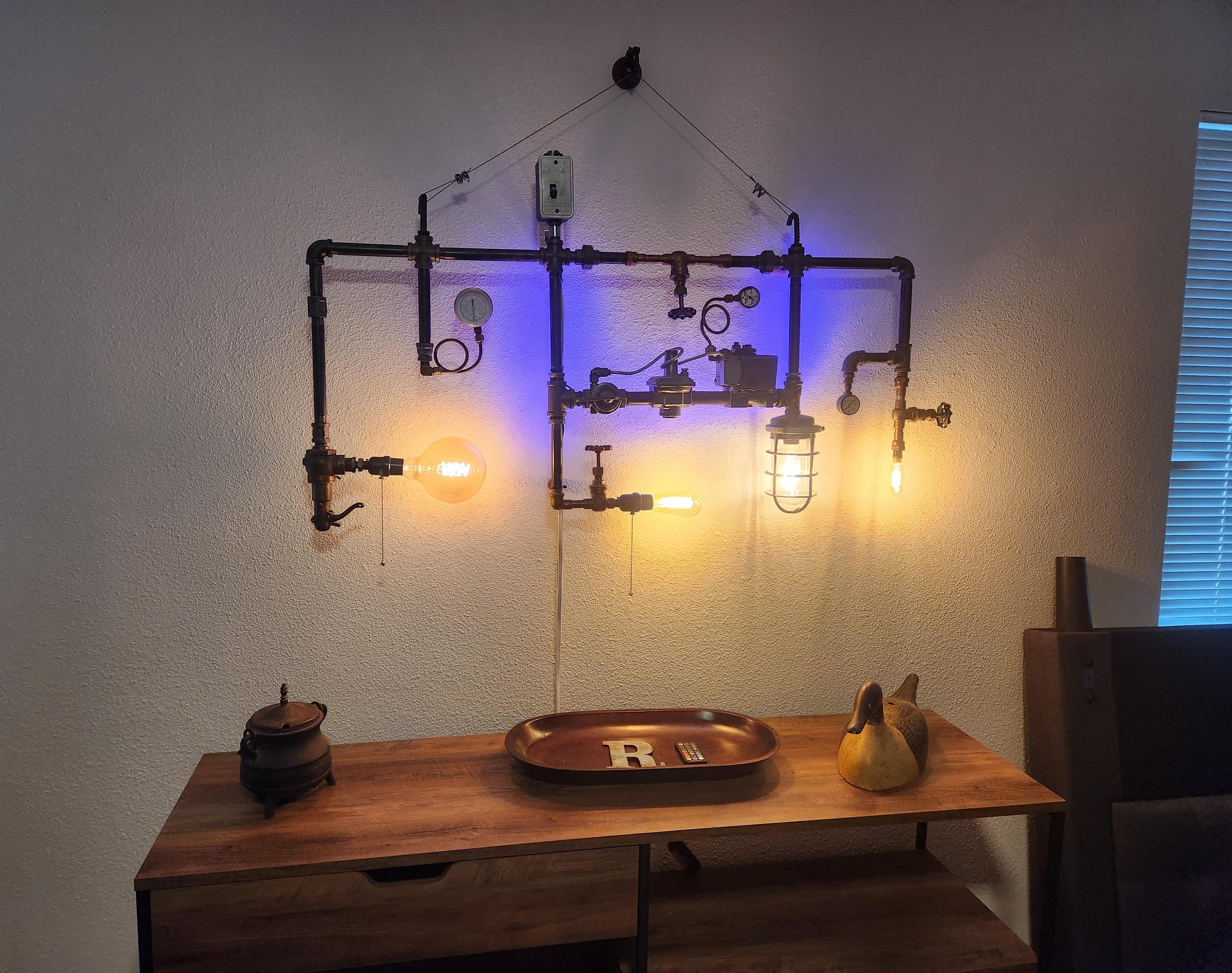Industrial Wall Pipe Art