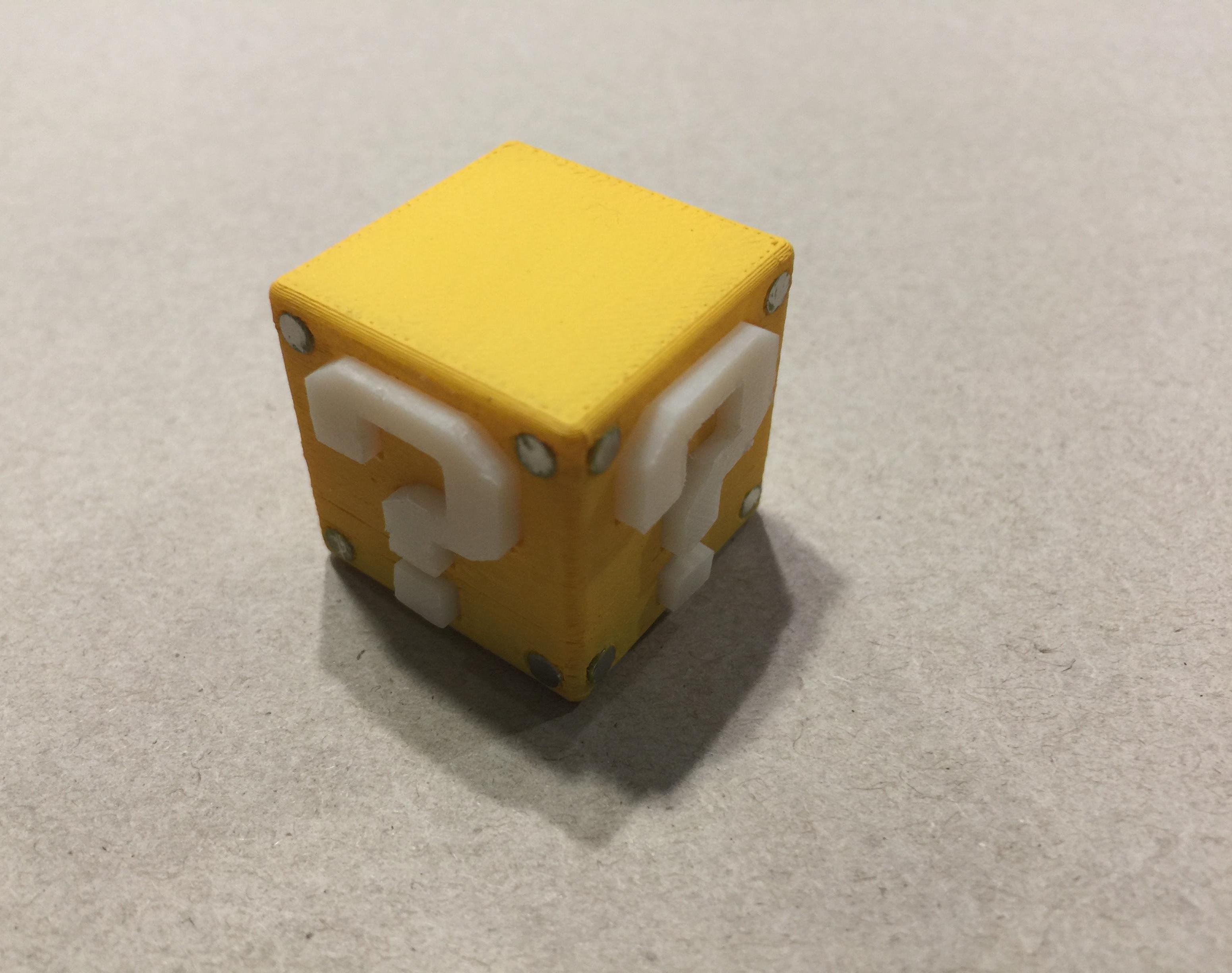 3D Printed Magnetic Mario Question Block