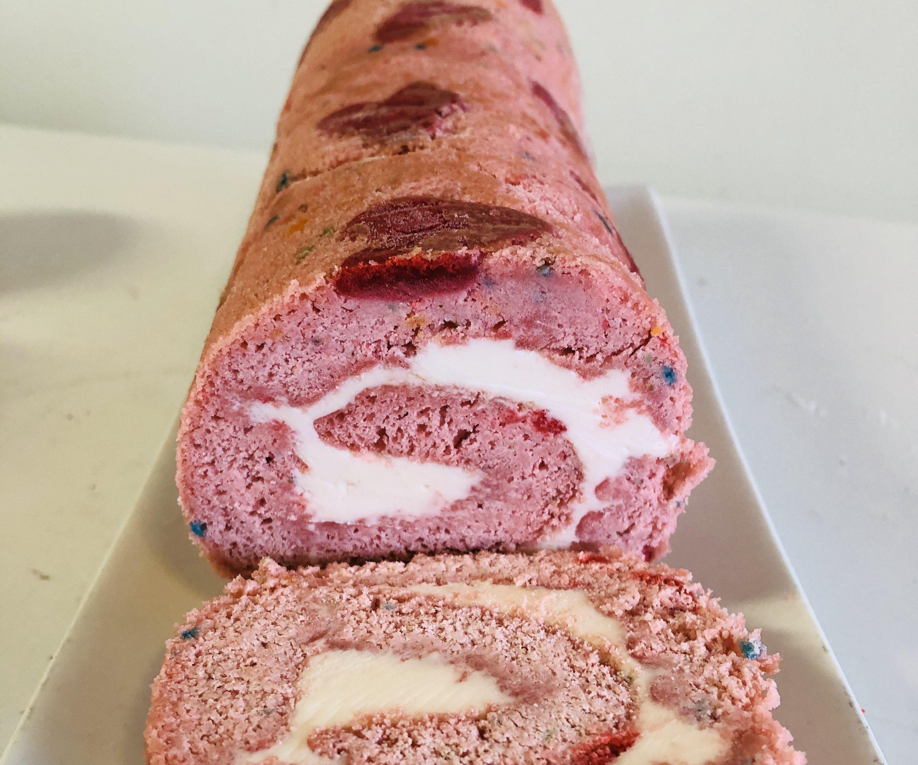 Out of the Box Strawberry Lemonade Roll Cake