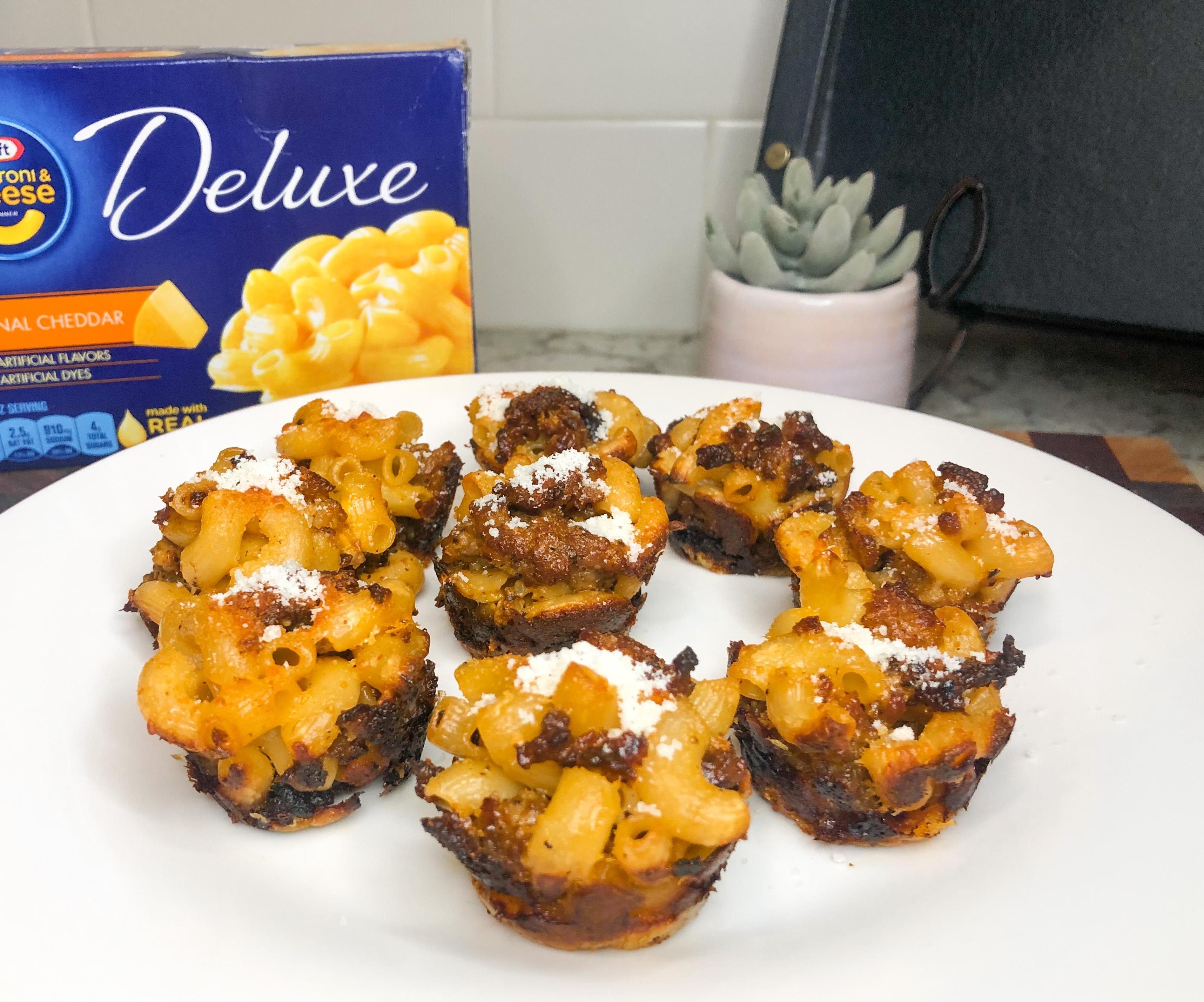 Cheesy Sausage ‘N Mac Bites 