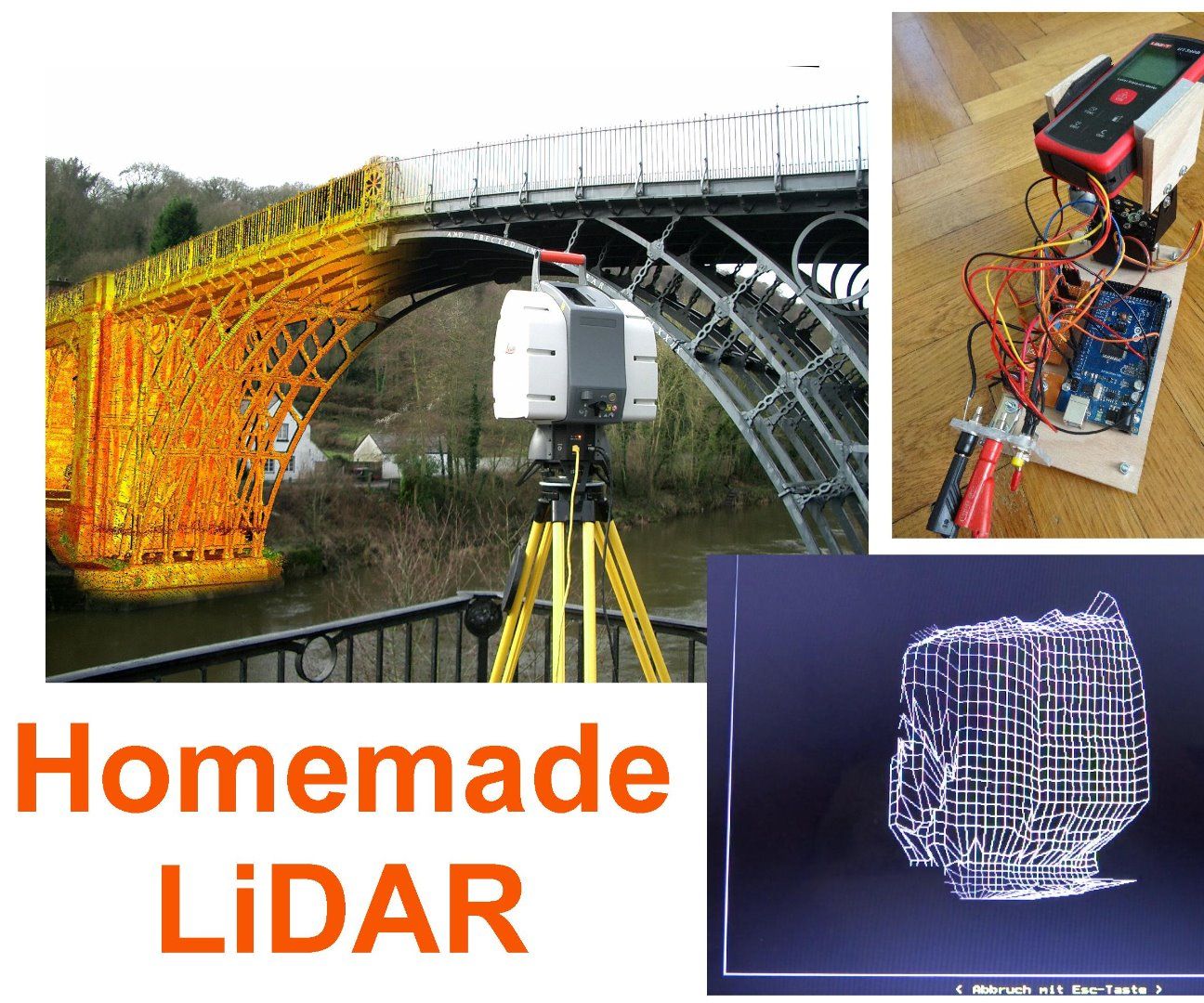 Simple LiDAR Using the Laser Rangefinder Uni-T UT390b, Arduino and Turbo Pascal