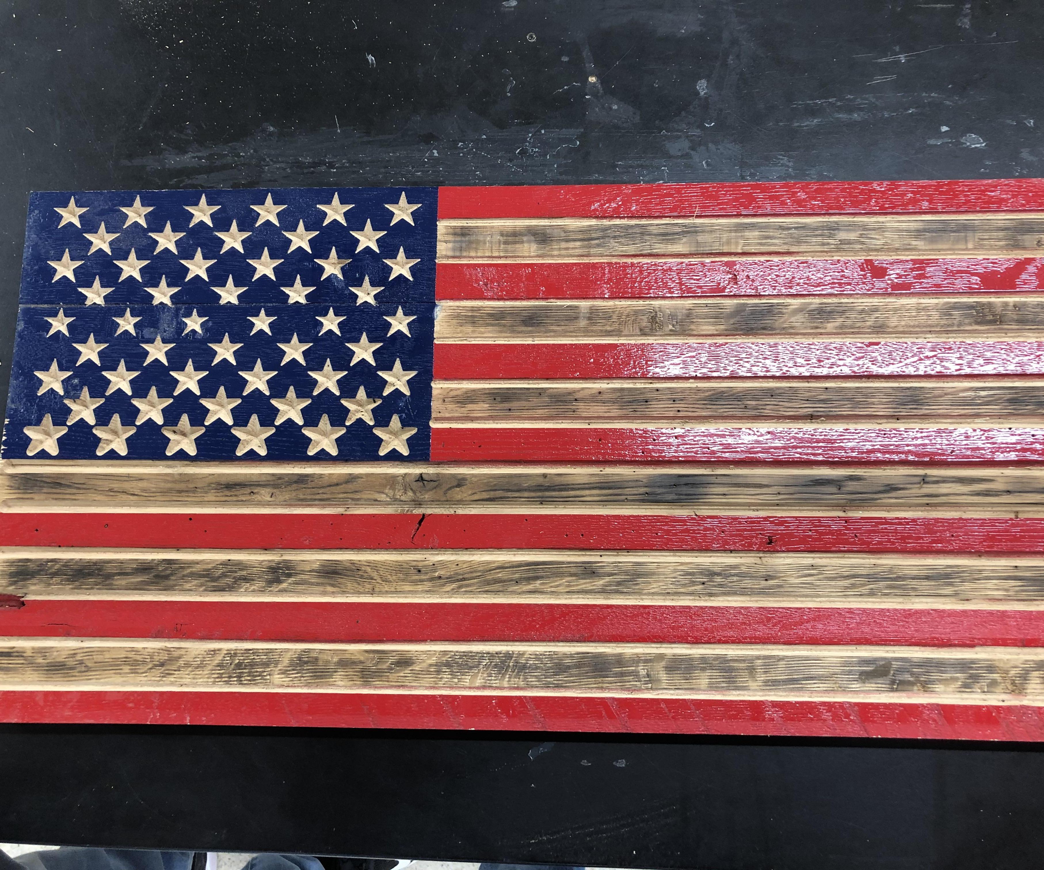V-Carve American Flag