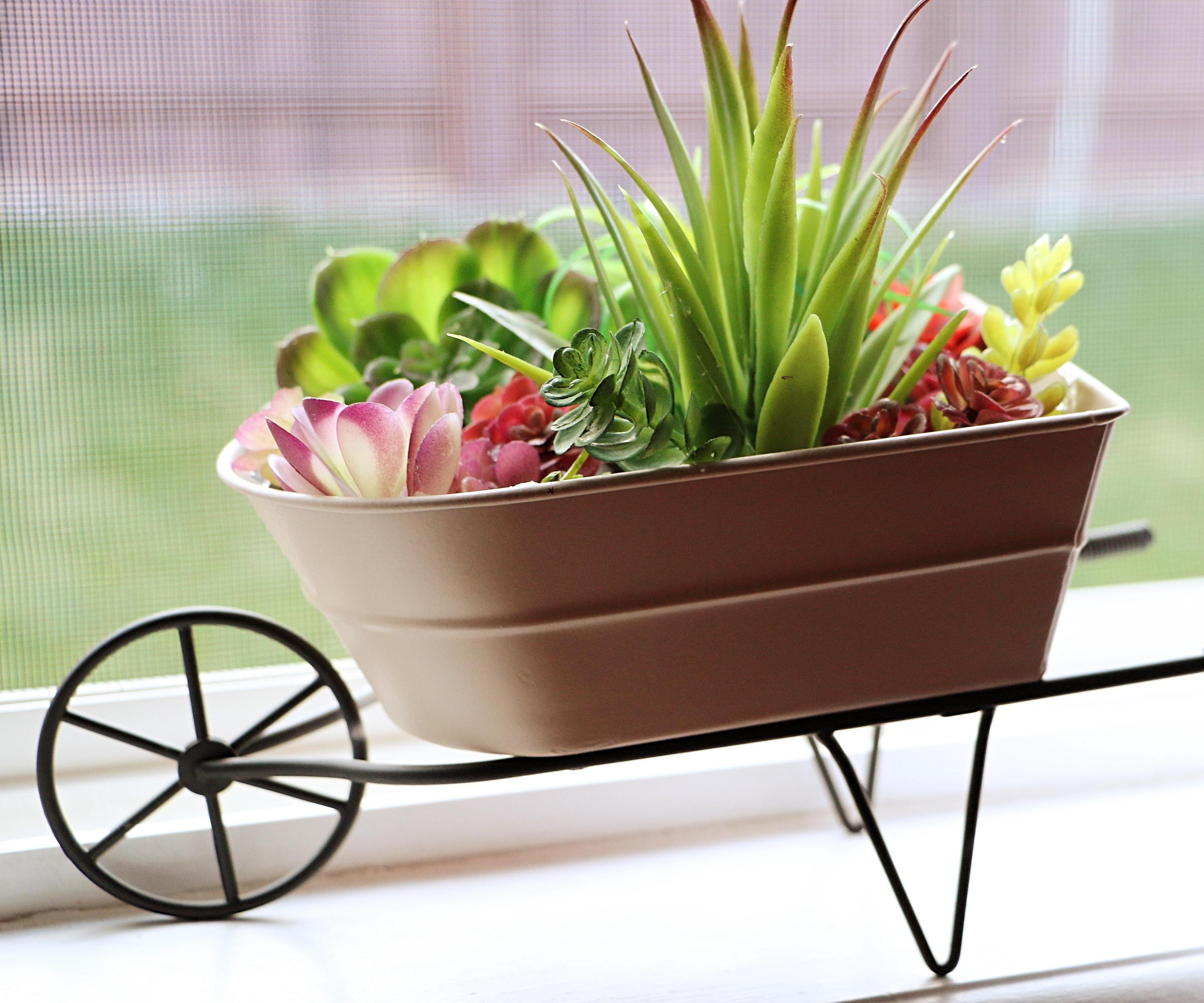 $5 MINI WHEELBARROW DECORATION REDESIGN