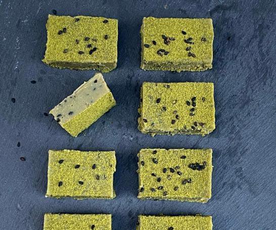 Matcha and White Chocolate Squares