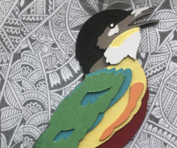 Layered Paper Indian Pitta Bird