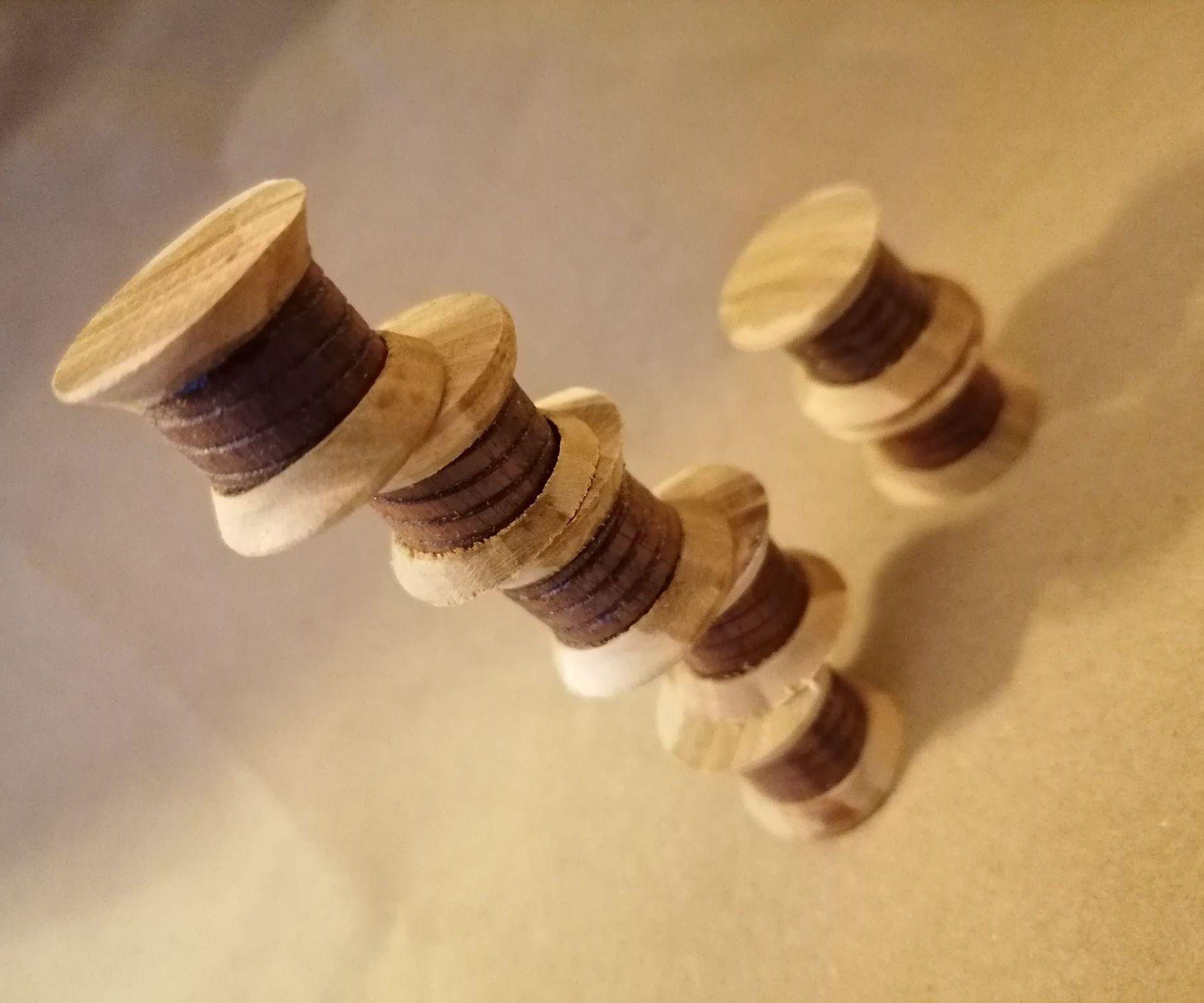 The Bobbins of Babel Stacking Puzzle (prototype)