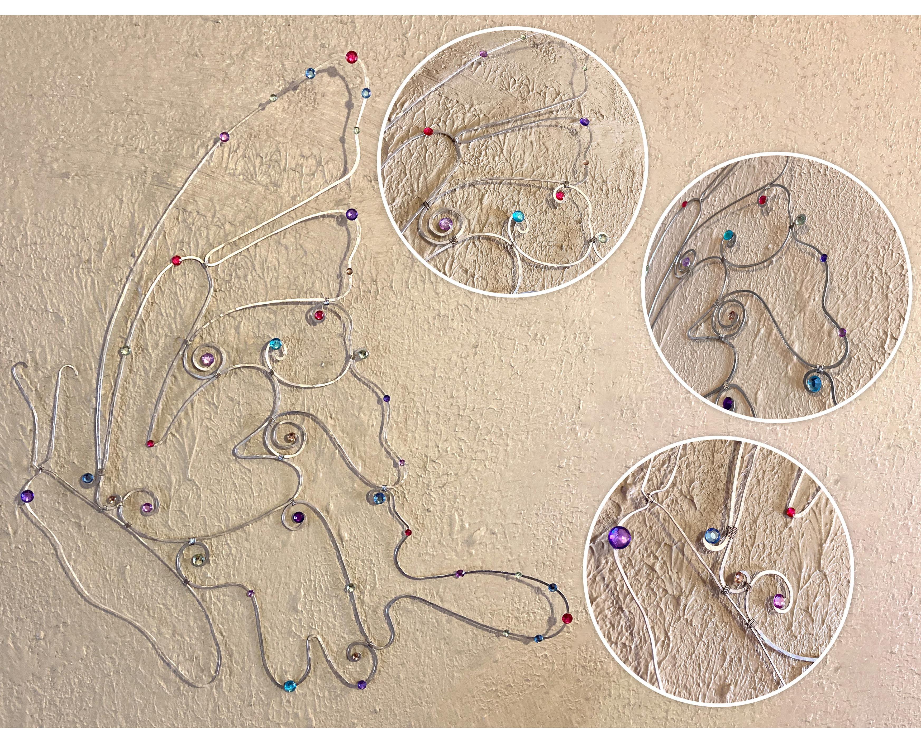 Giant Wire and Gem Butterfly