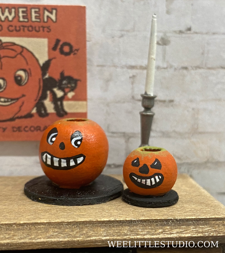 Quick and Easy Dollhouse Miniature Vintage Halloween Pumpkin Decoration