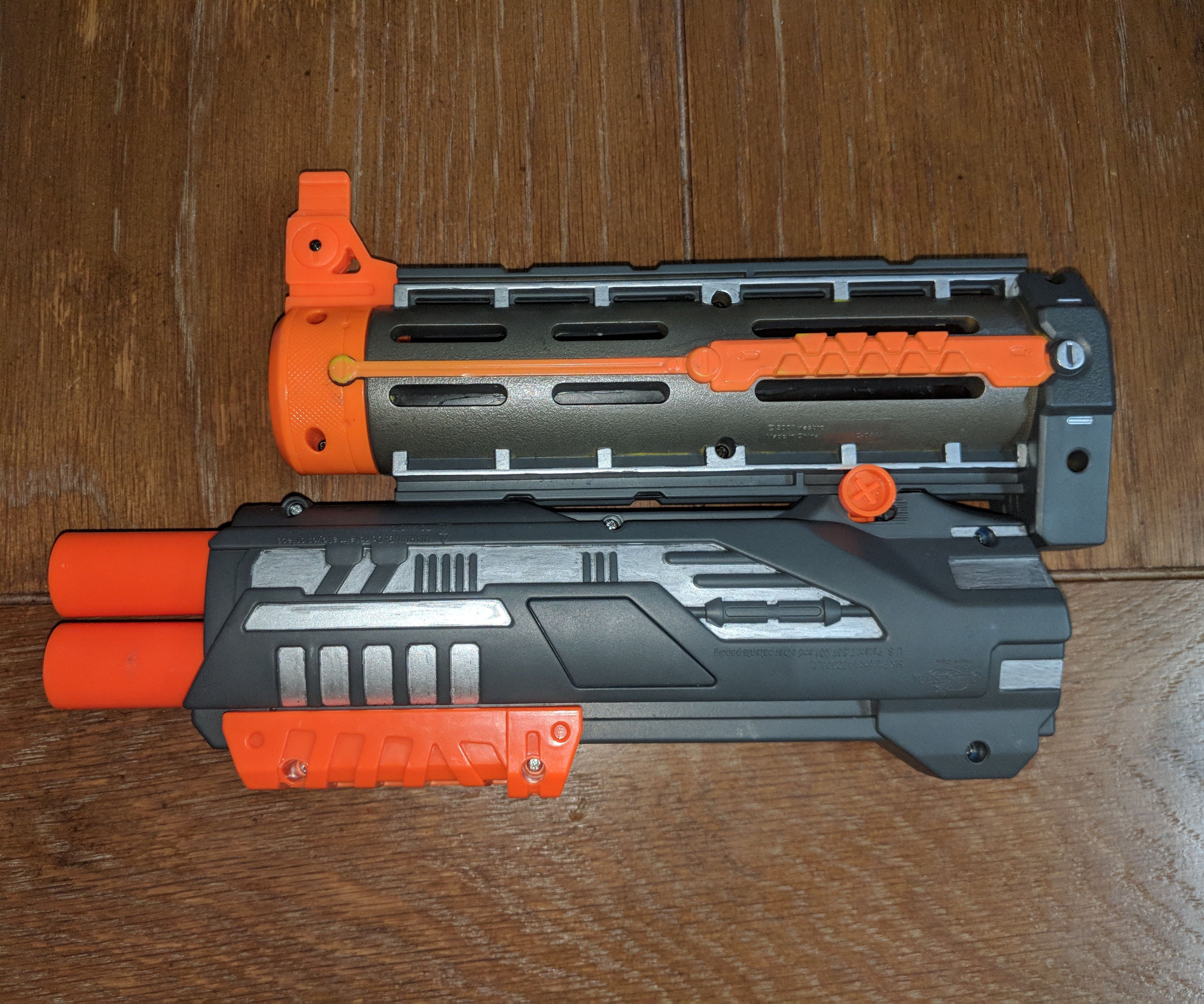 Nerf Barrel Attachment With Under-mounted Mega Blaster