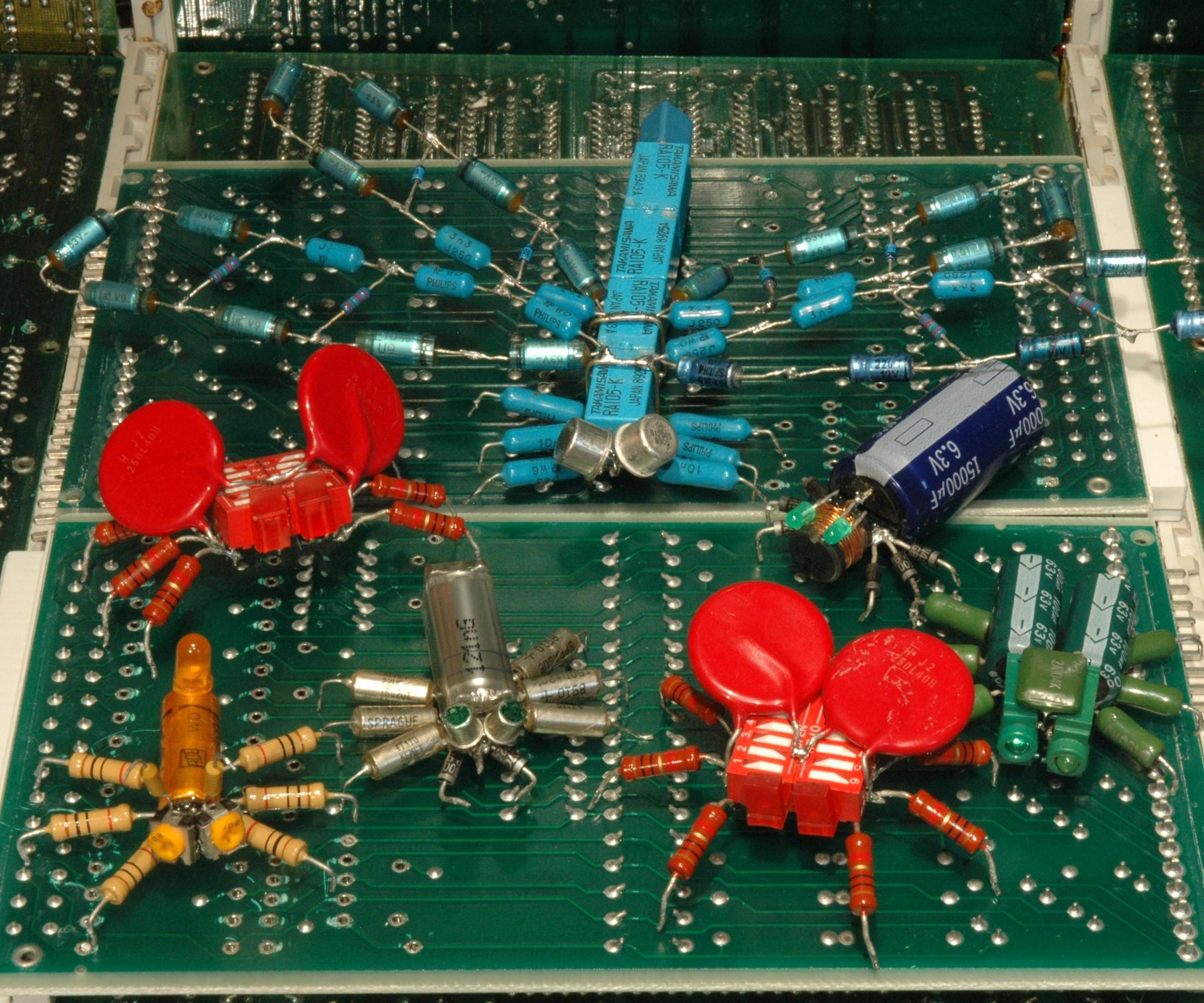 DIY E-waste Bug Sculptures From Recycled Electronics