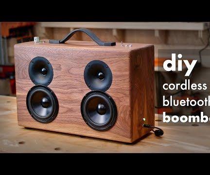 DIY Battery Powered Bluetooth Speaker // How to Build - Woodworking