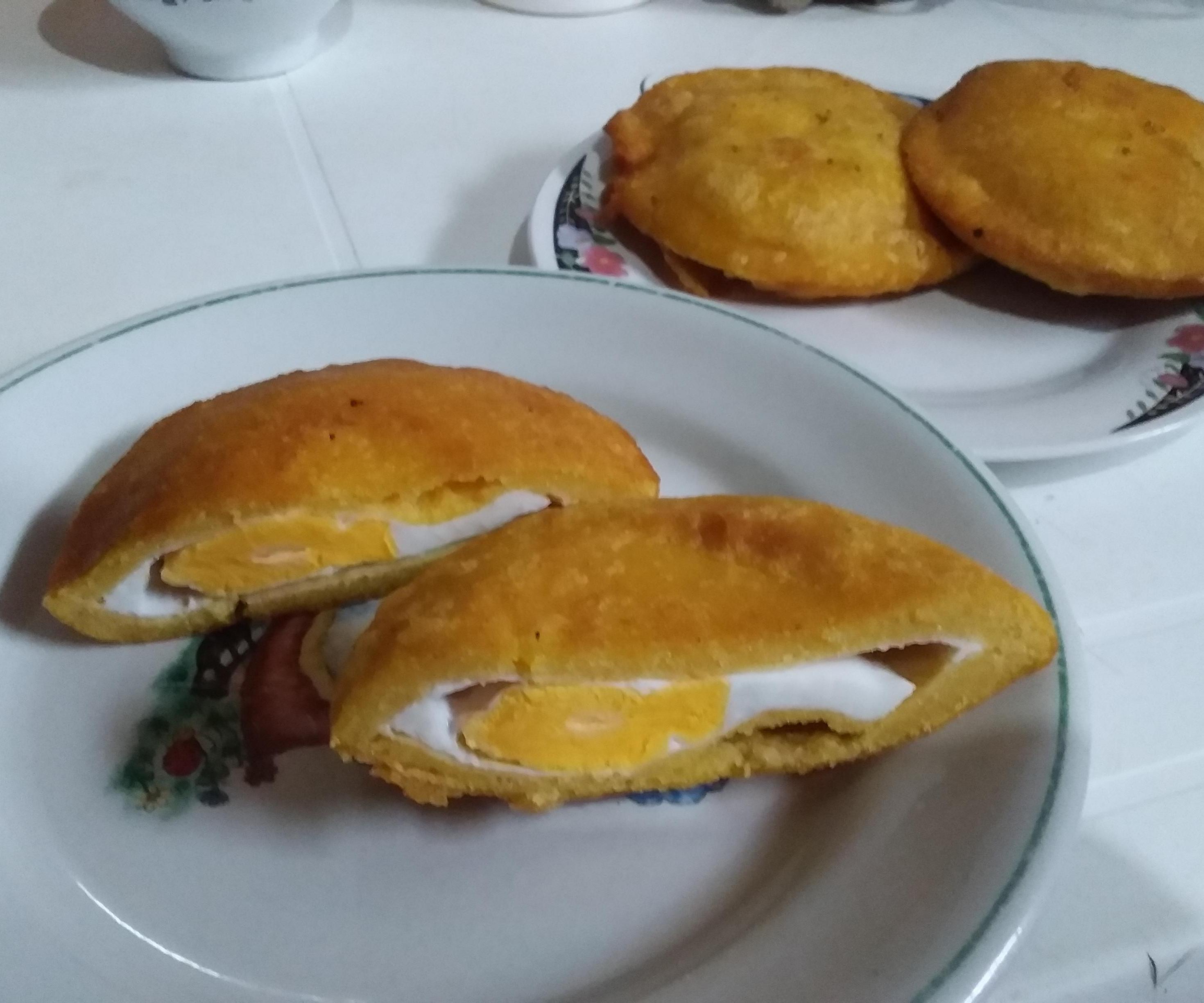 Arepa De Huevo - Egg Stuffed Arepa