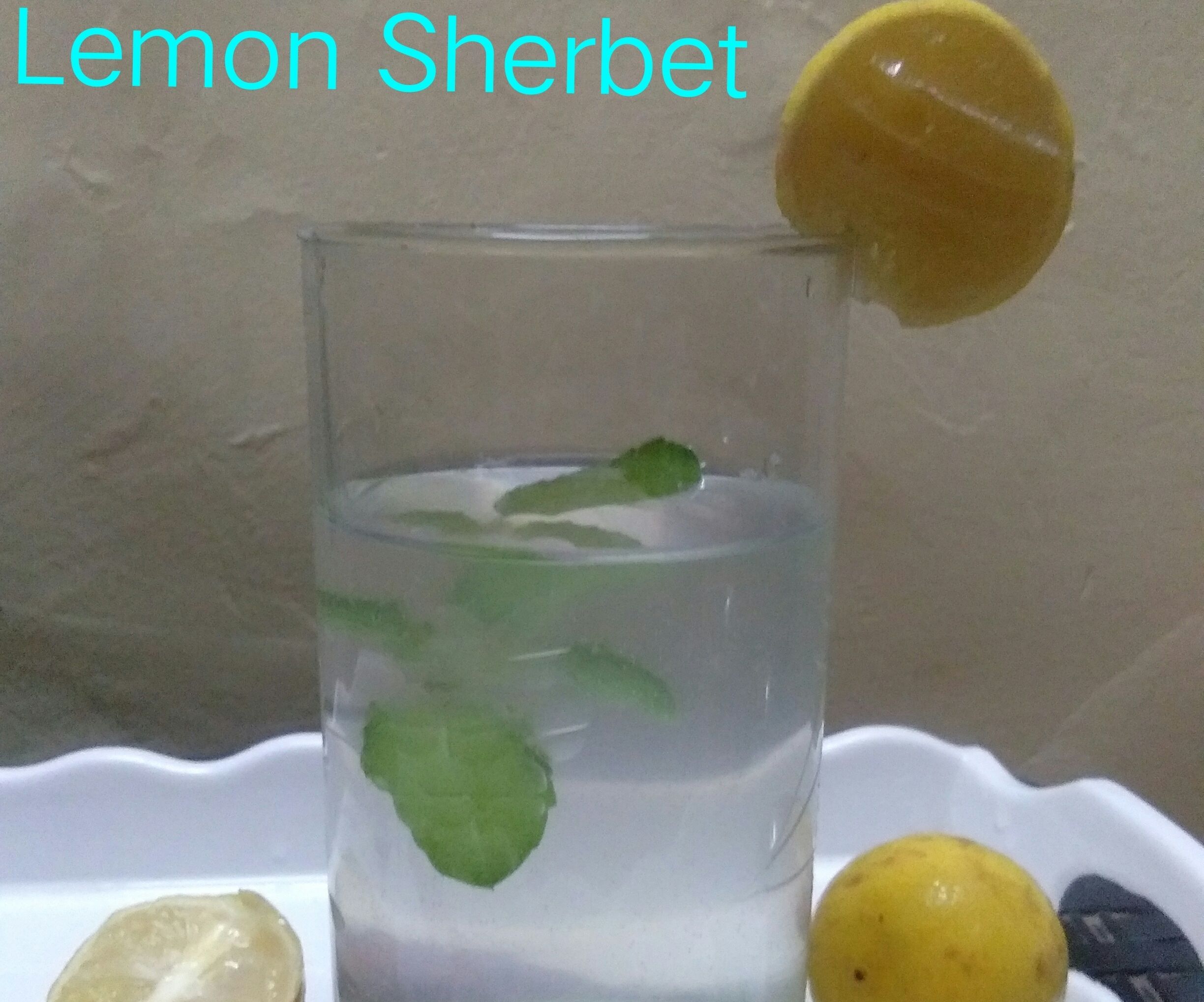 Cool, Cold Lemon Sherbet 