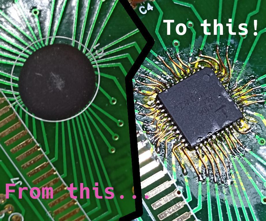 Replacing a 40 Pin COB With a 44 Pin QFP