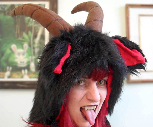 Plush Krampus Hood