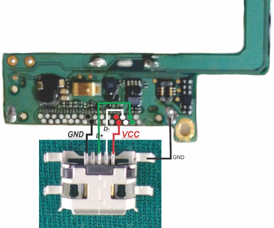 Convert ipod touch 4th gen charging port into female 5 pins micro usb port