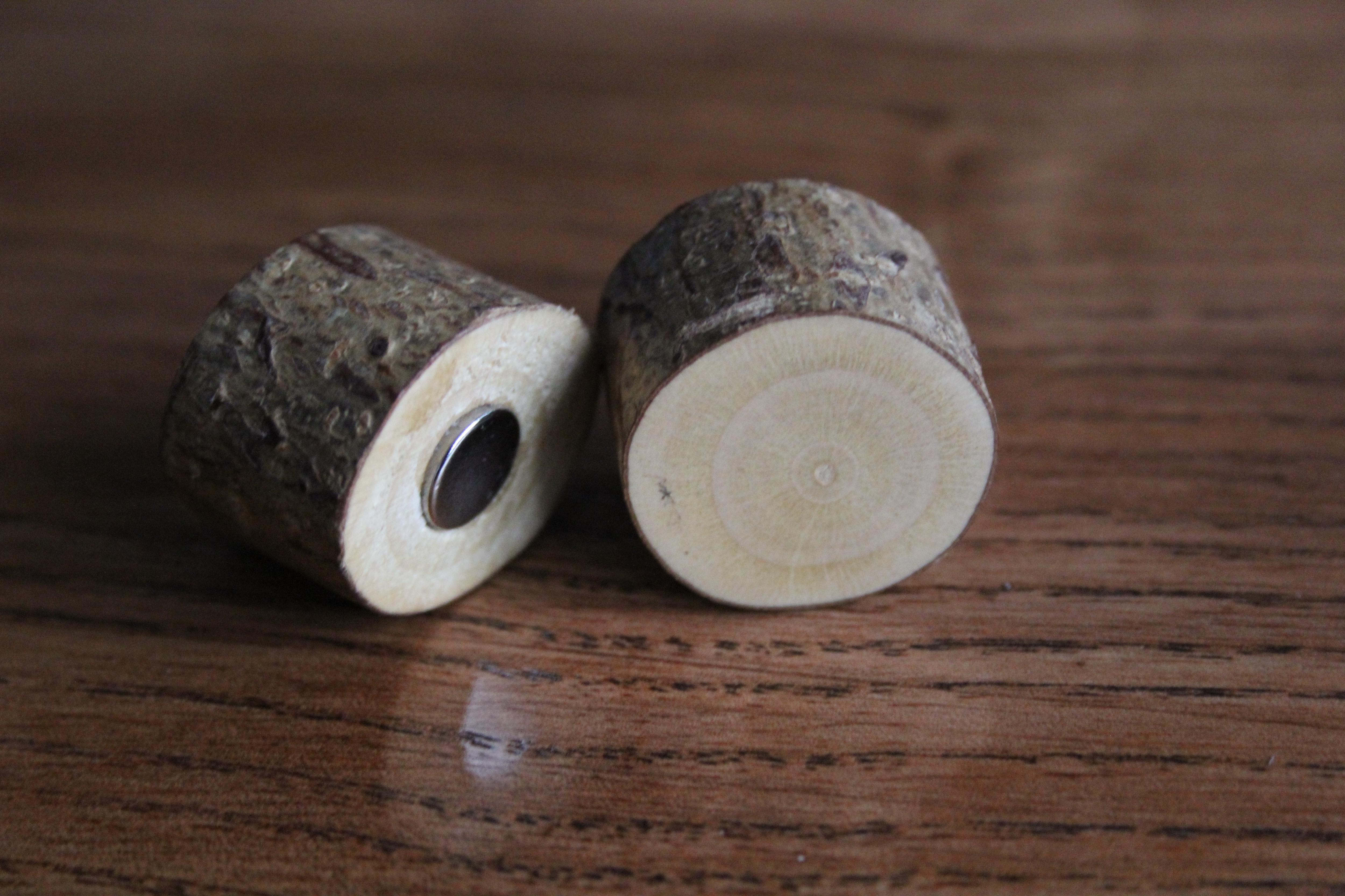 Small, Wooden Fridge Magnets