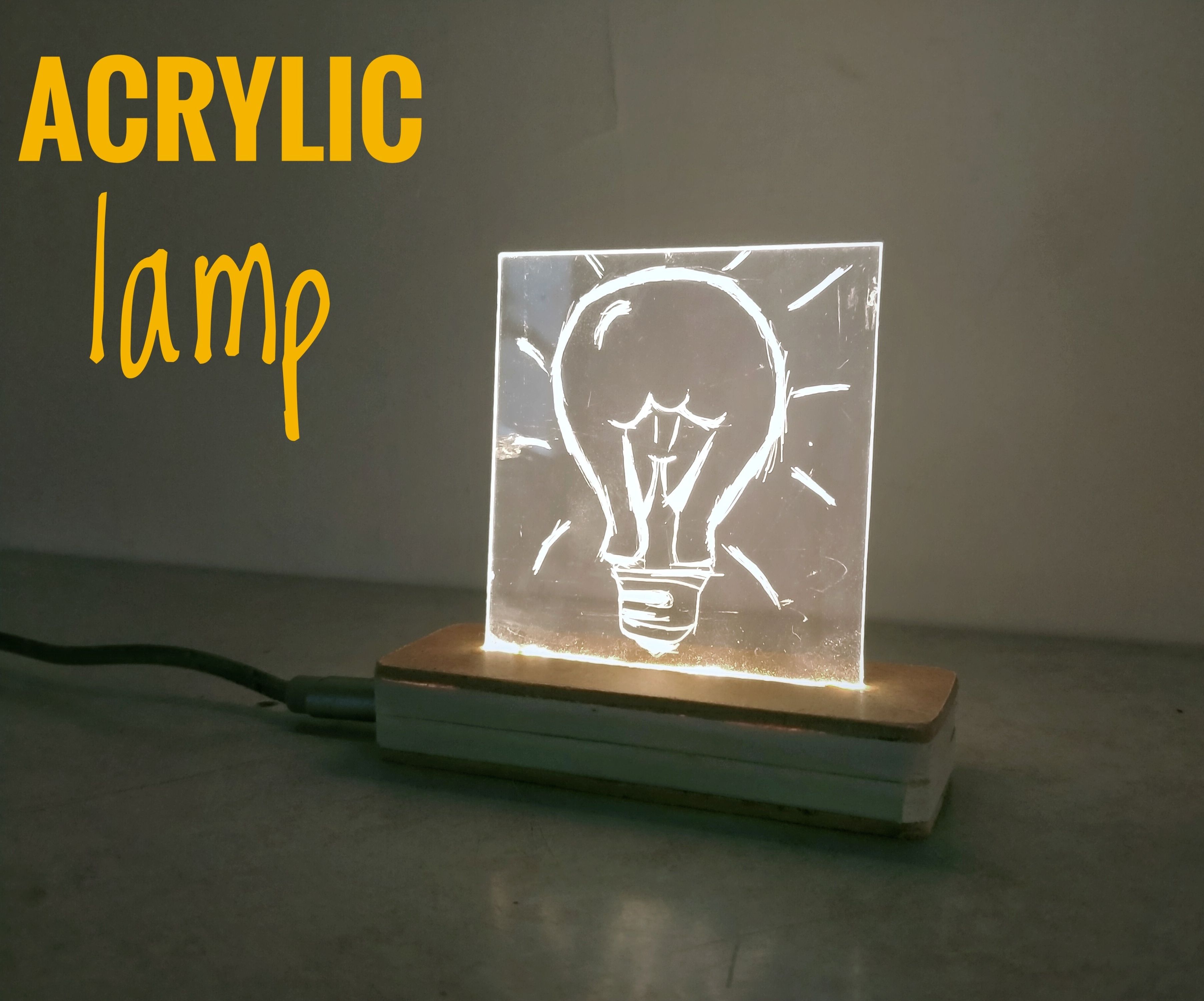 Led Strip Acrylic Lamp