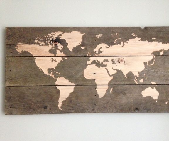 World Map - CNC Pallet Board