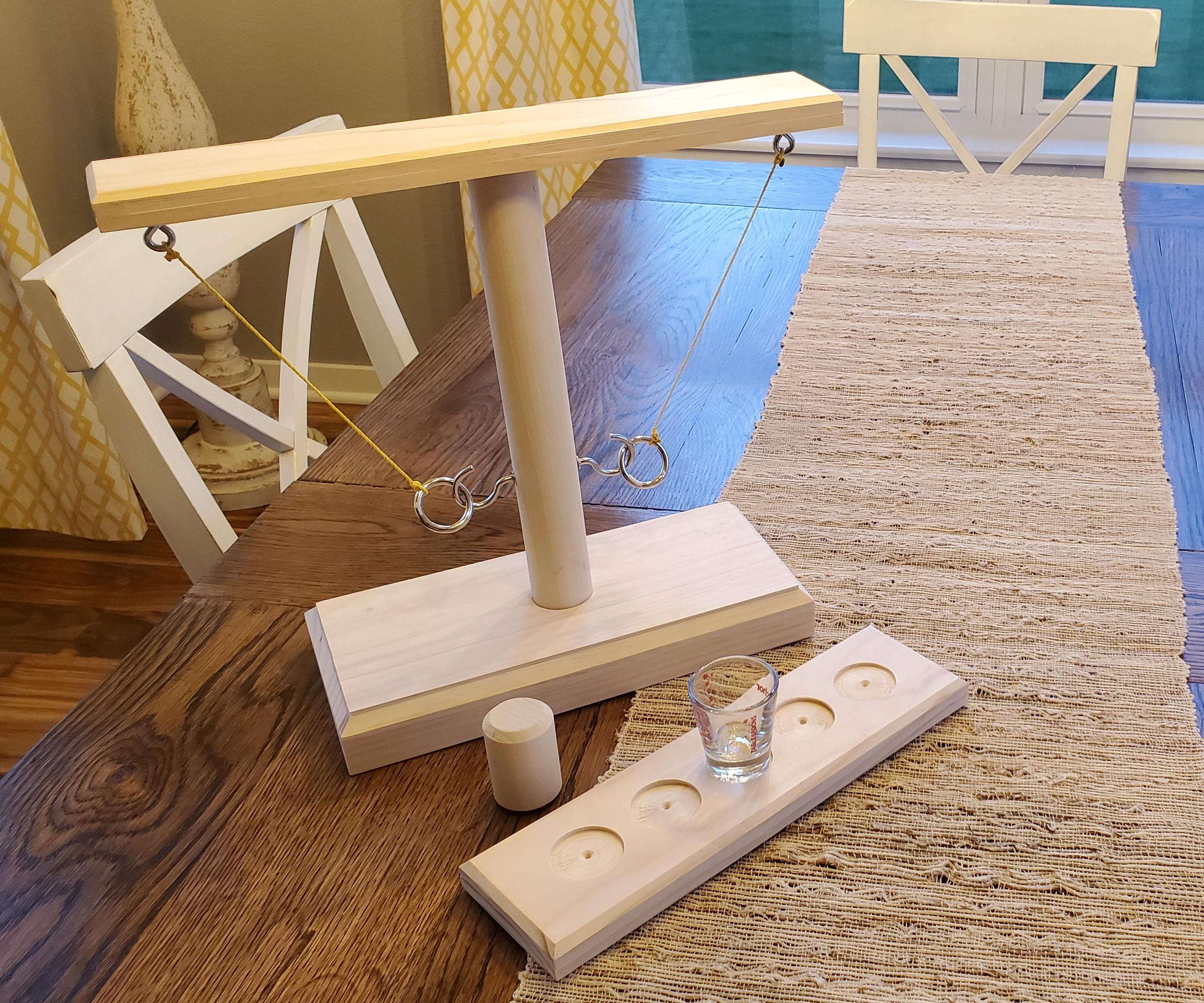 DIY Tabletop Hook and Ring Game W/Shot Ladder