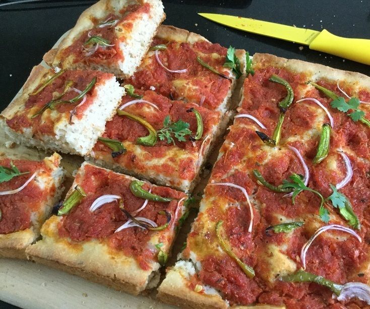 Pizza Focaccia With Homemade Sauce