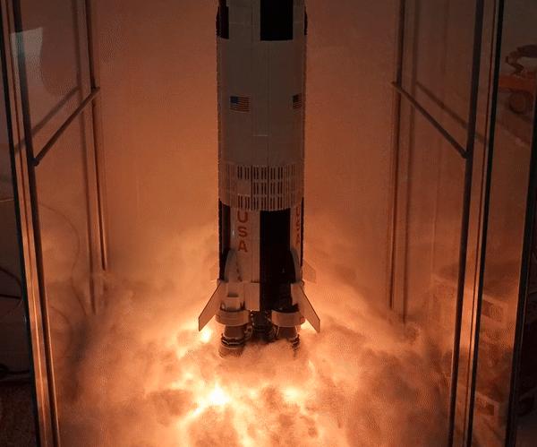 Yet Another Lego Saturn V Launch Effect