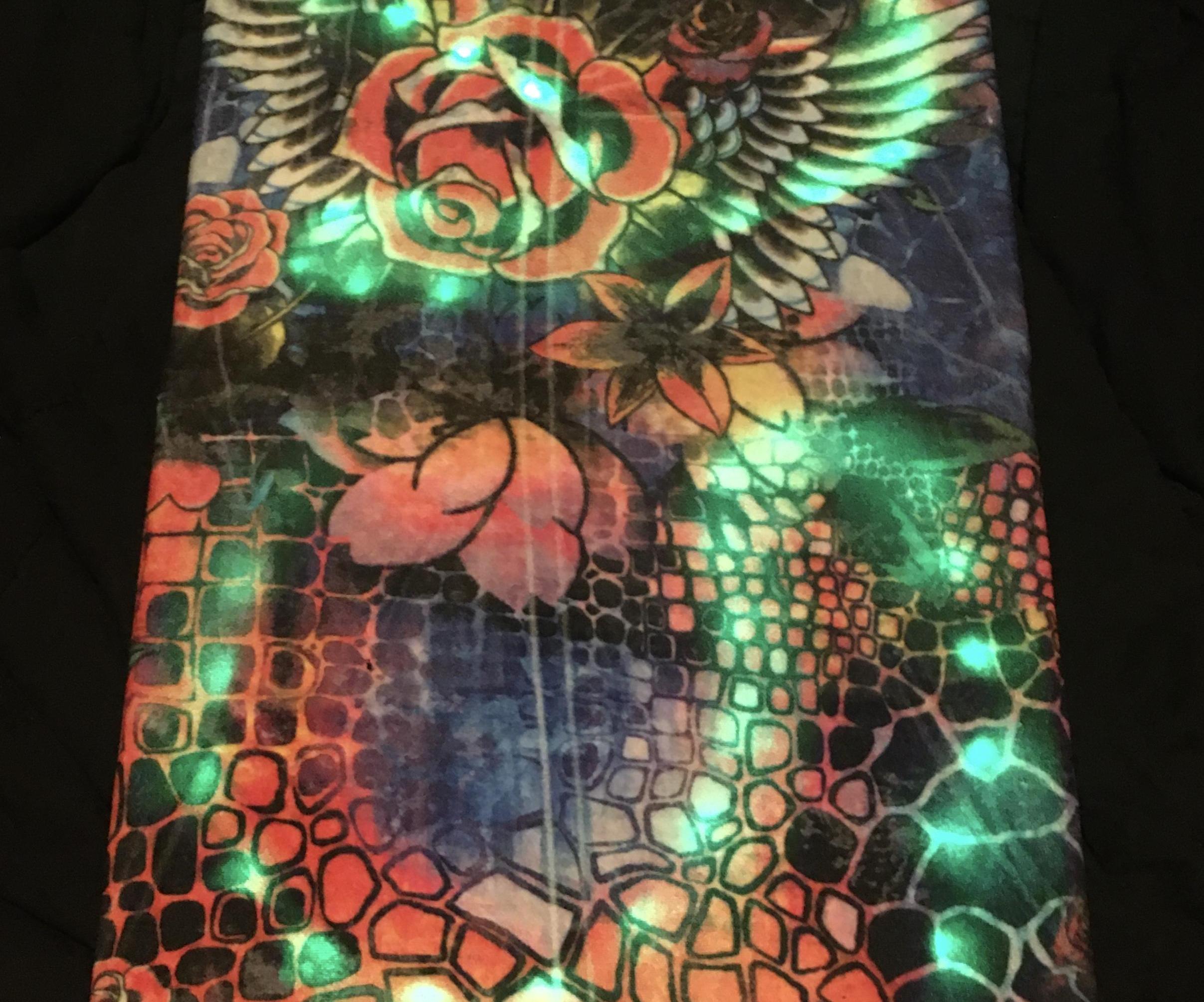 Glowing Wall Art From Recycled Jacket