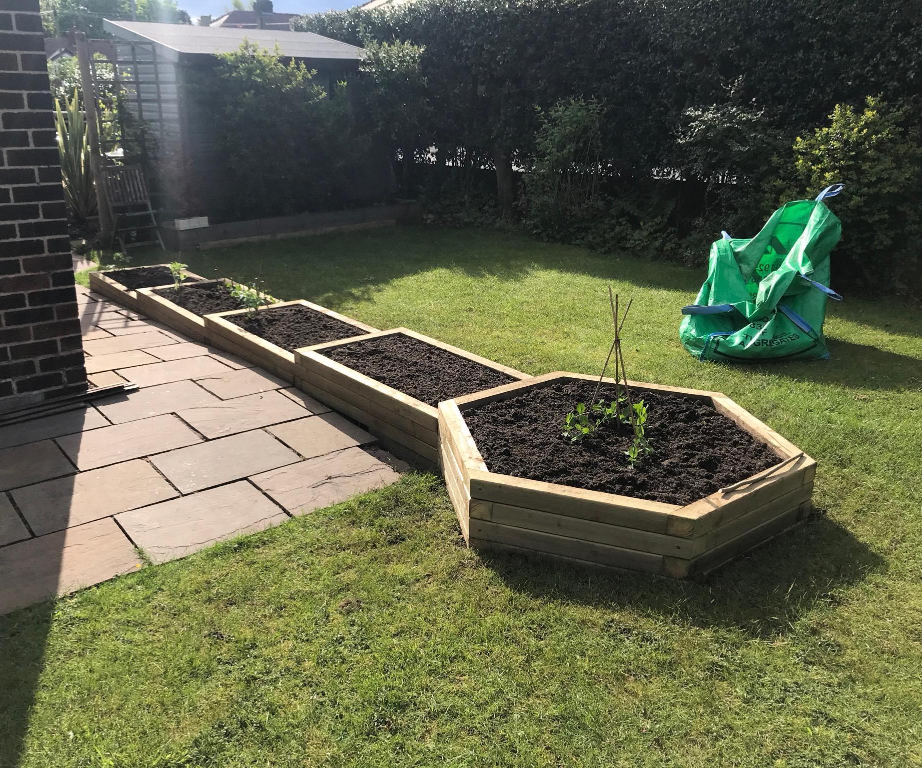 Multi Tiered Wooden Garden Vegetable Planter