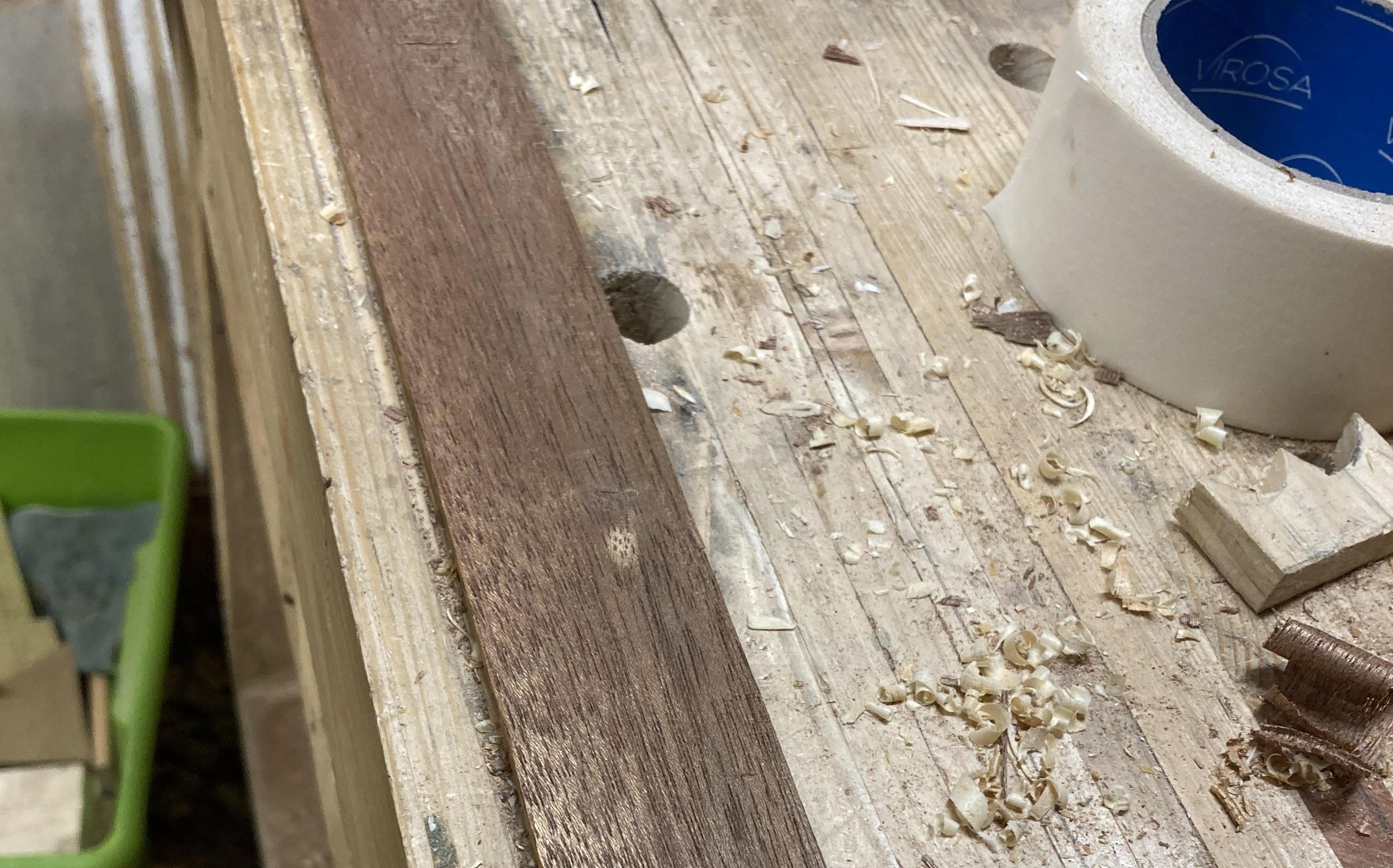 Making Binding From a Reclaimed Doorstep Using Hand Tools 