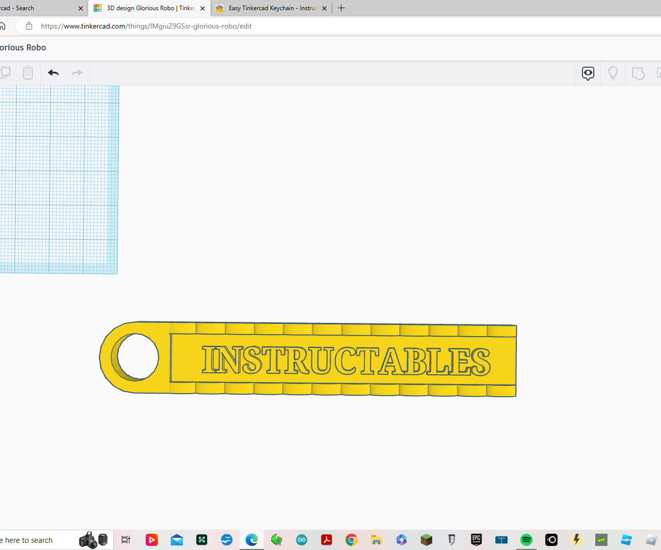 Easy Tinkercad Keychain