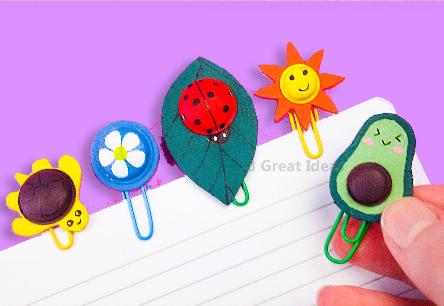 Diy 5 Cute Pop It Paperclips School Supplies