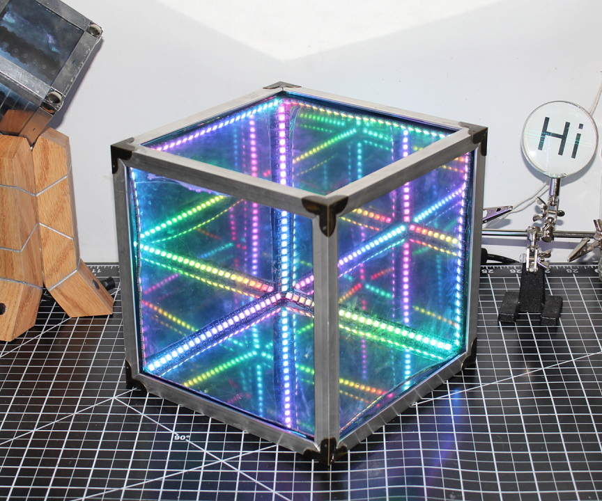 Make an EASY Infinity Mirror Cube | NO 3D Printing and NO Programming