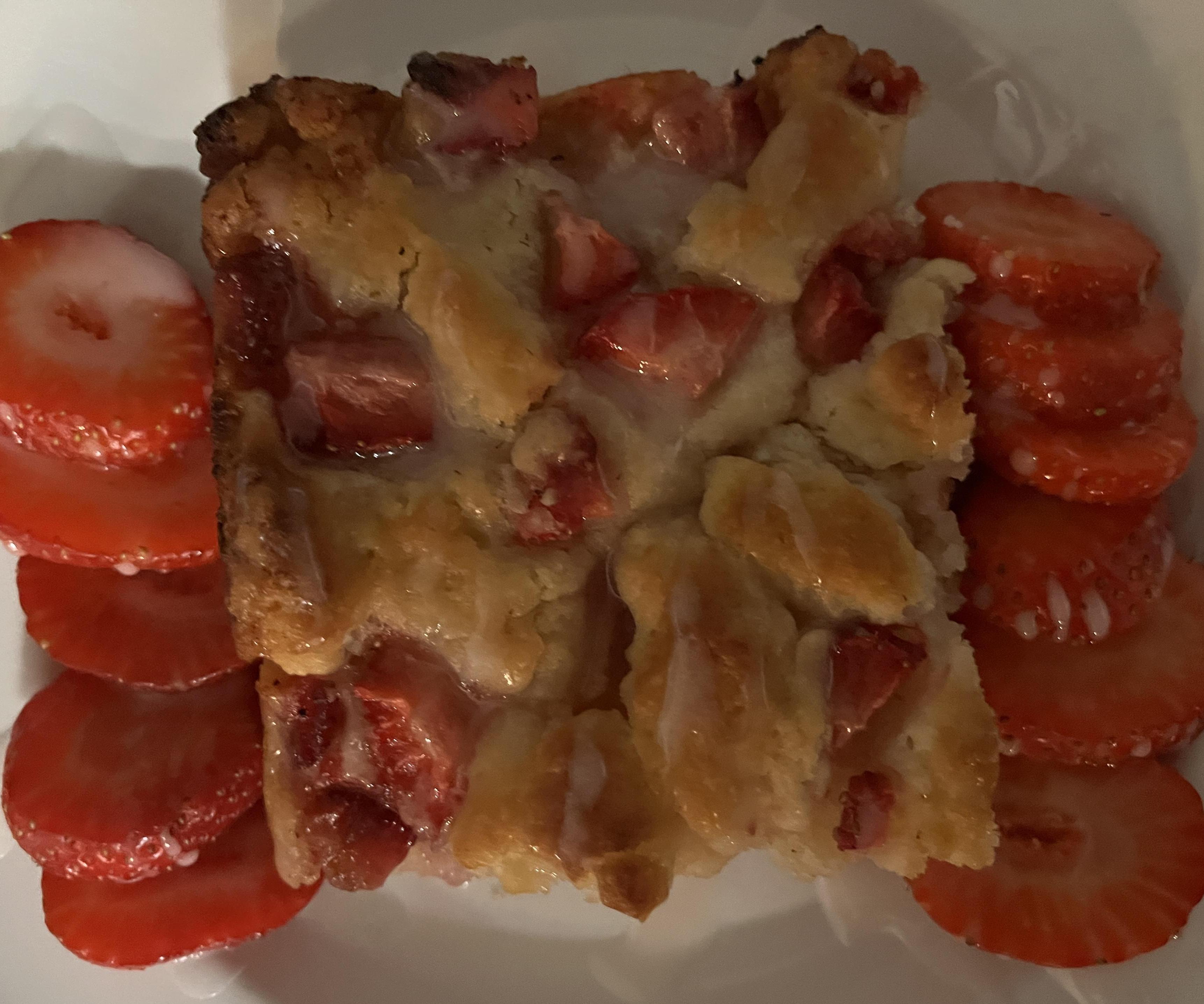 Strawberries and Cream Biscuits in Butter
